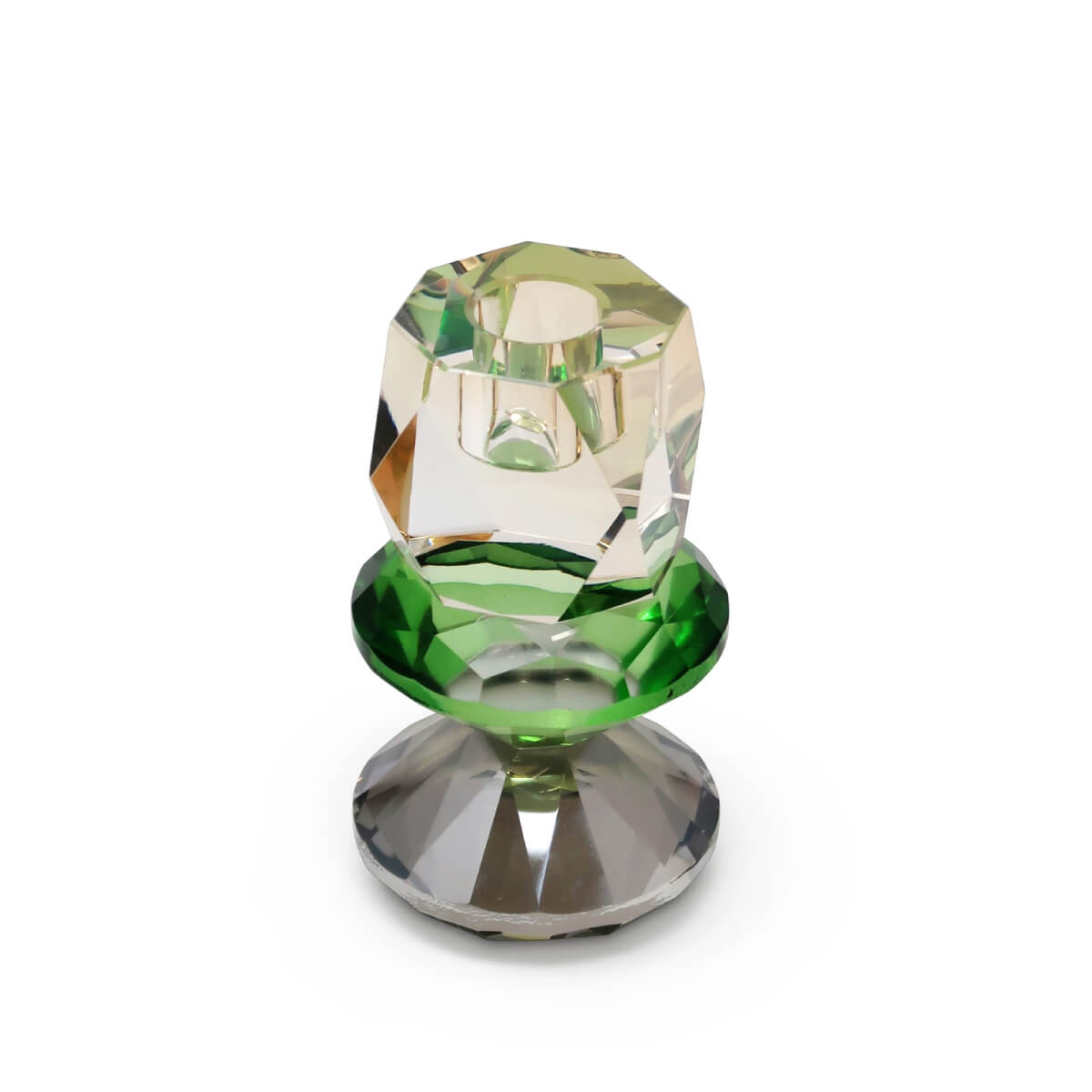 Tricolored Crystal Candlestick front green | MILK MONEY milkmoney.co | Home decor online, Modern home decor, Luxury home furnishings, Best home decor, Home accessories for sale, Living room furniture sets, Kitchen decor ideas, Wall art for home, Bathroom accessories, Vintage home decor, Minimalist home decor
