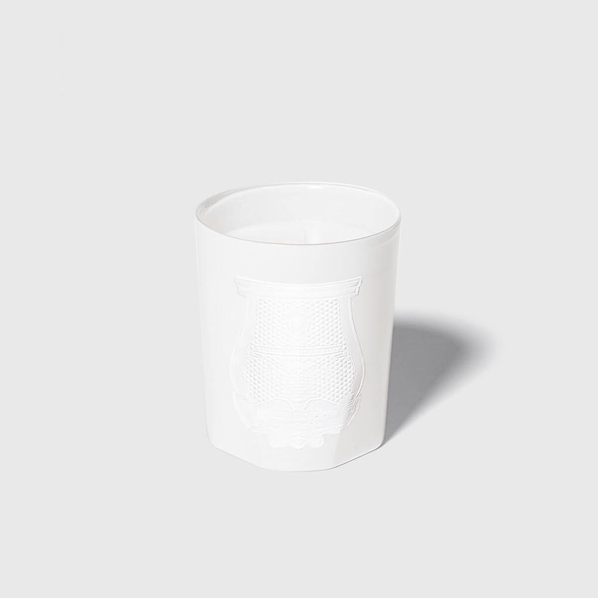 Trudon Positano Giambattista Valli Candle white front | MILK MONEY milkmoney.co | soy wax candles, small candles. natural candles, organic candles, scented soy candles, concrete candle, hand poured candles, hand poured soy candles, cement candle, hand poured soy wax candles, scented hand poured candles, hand poured scented candles