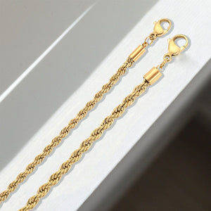 Twisted Rope Chain Necklace gold sizes| MILK MONEY milkmoney.co | cute necklaces. pretty necklaces. trendy necklaces. cute simple necklaces. cute gold necklace. cute cheap necklaces. cute necklaces for women. trendy layered necklaces. casual necklace. cute trendy necklaces
