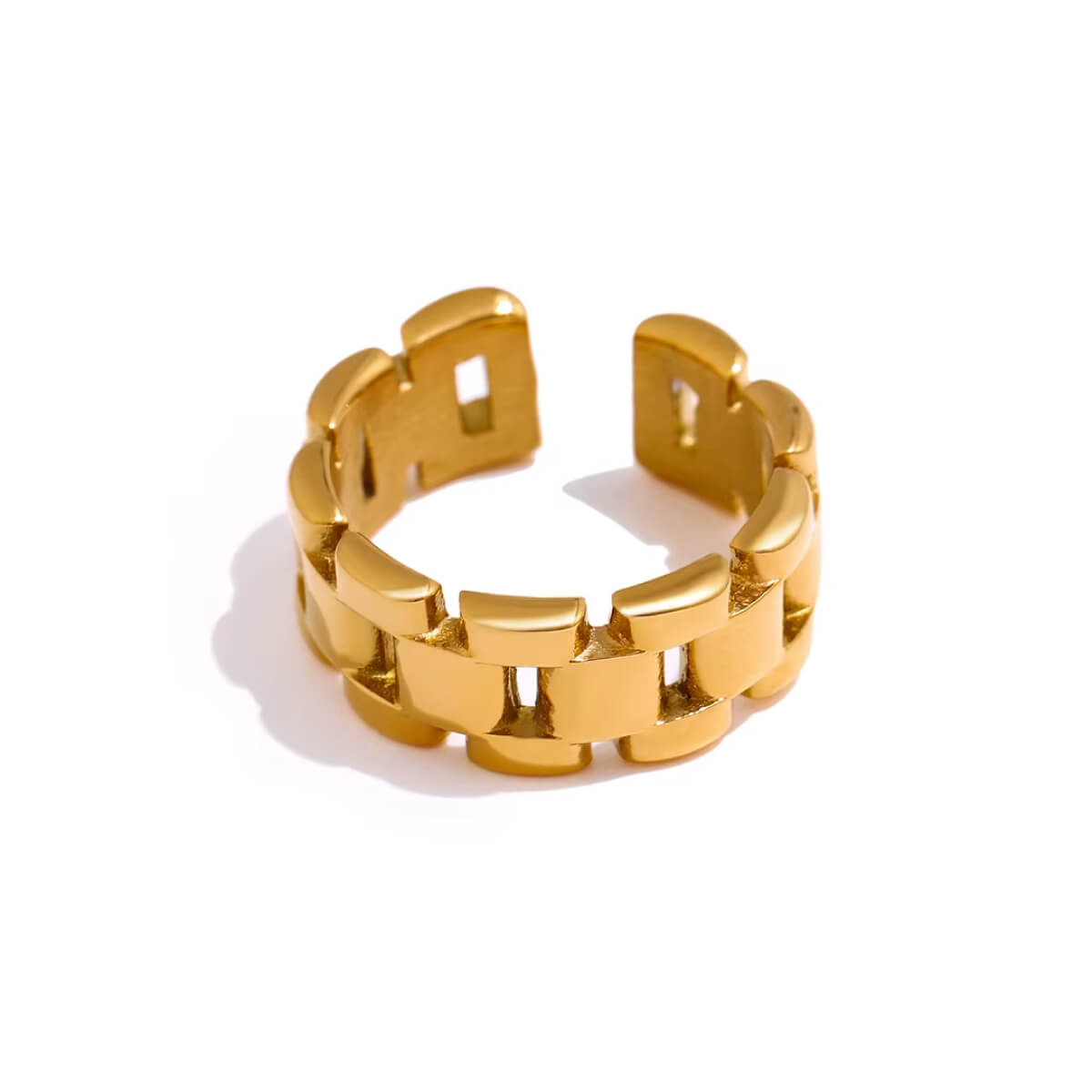 Watch Band Chain Ring gold | MILK MONEY milkmoney.co | cute rings, simple rings, casual rings, simple rings for women, trendy rings, cute rings for women, cute cheap rings, casual rings for women