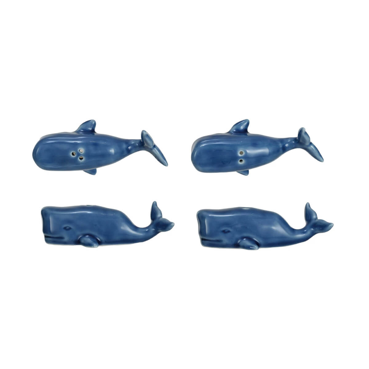 Whale Salt & Pepper Stoneware Shakers