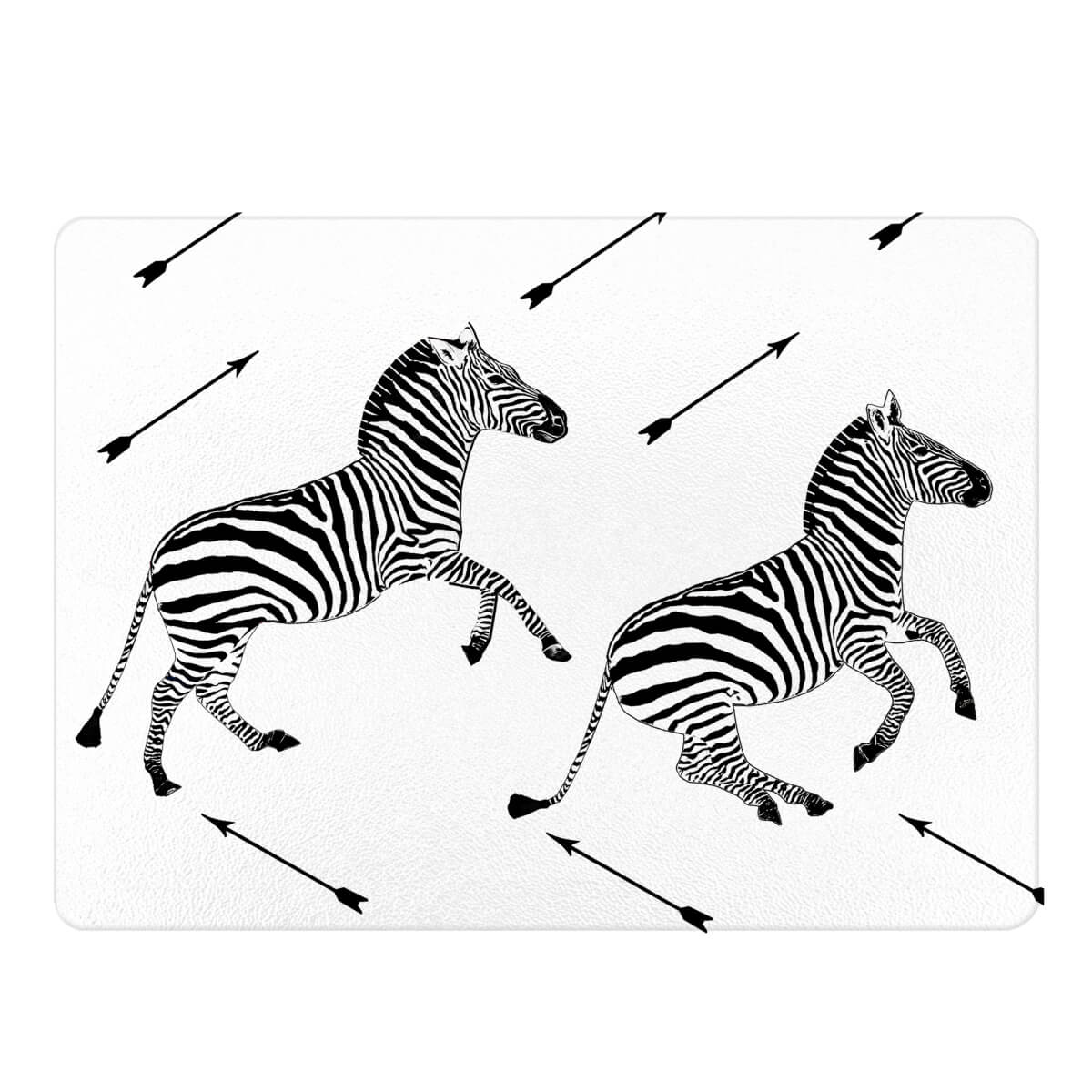 Black & White Zebra Trot Glass Cutting Board front | MILK MONEY milkmoney.co | Home decor online, Modern home decor, Luxury home furnishings, Best home decor, Home accessories for sale, Living room furniture sets, Kitchen decor ideas, Wall art for home, Bathroom accessories, Vintage home decor, Minimalist home decor