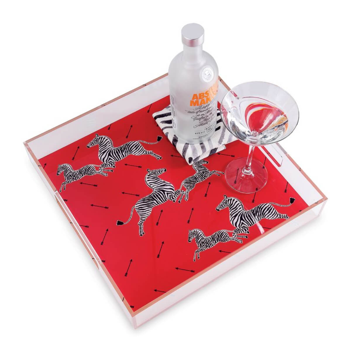Scalamandré Zebra Lucite Tray red front | MILK MONEY milkmoney.co | Home decor online, Modern home decor, Luxury home furnishings, Best home decor, Home accessories for sale, Living room furniture sets, Kitchen decor ideas, Wall art for home, Bathroom accessories, Vintage home decor, Minimalist home decor