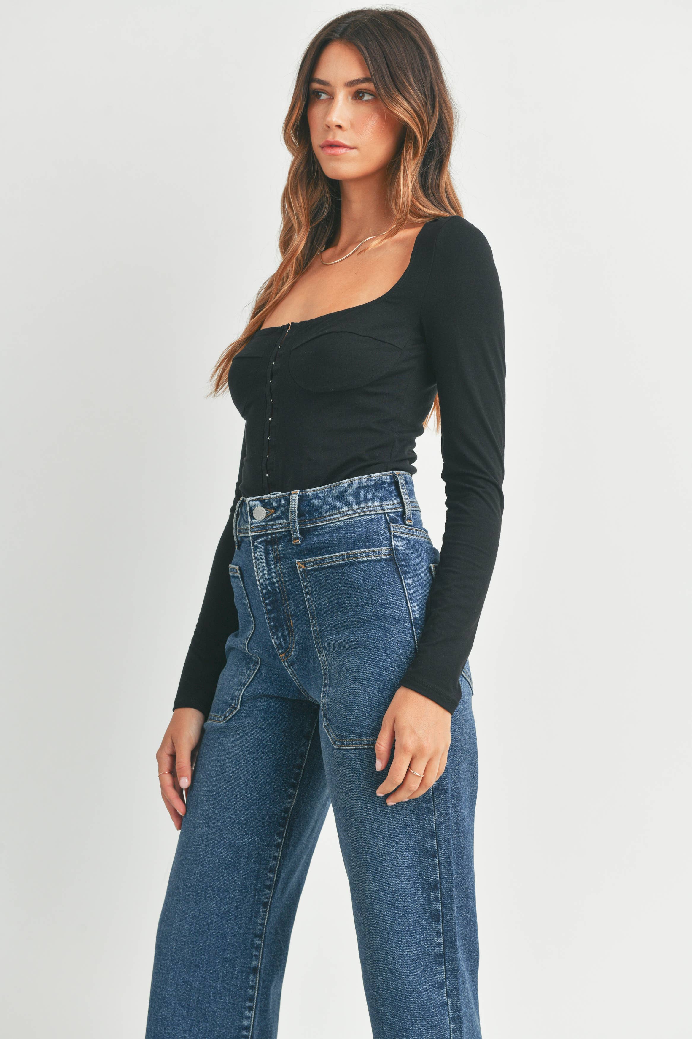 JBD Hi-Rise Utility Wide Leg Jean