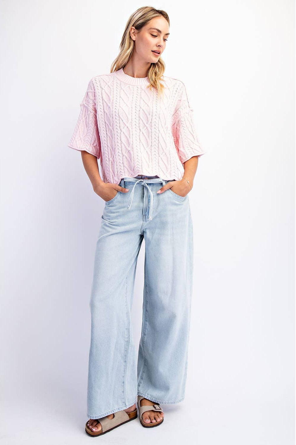 Baggy Straight Linen Jeans
