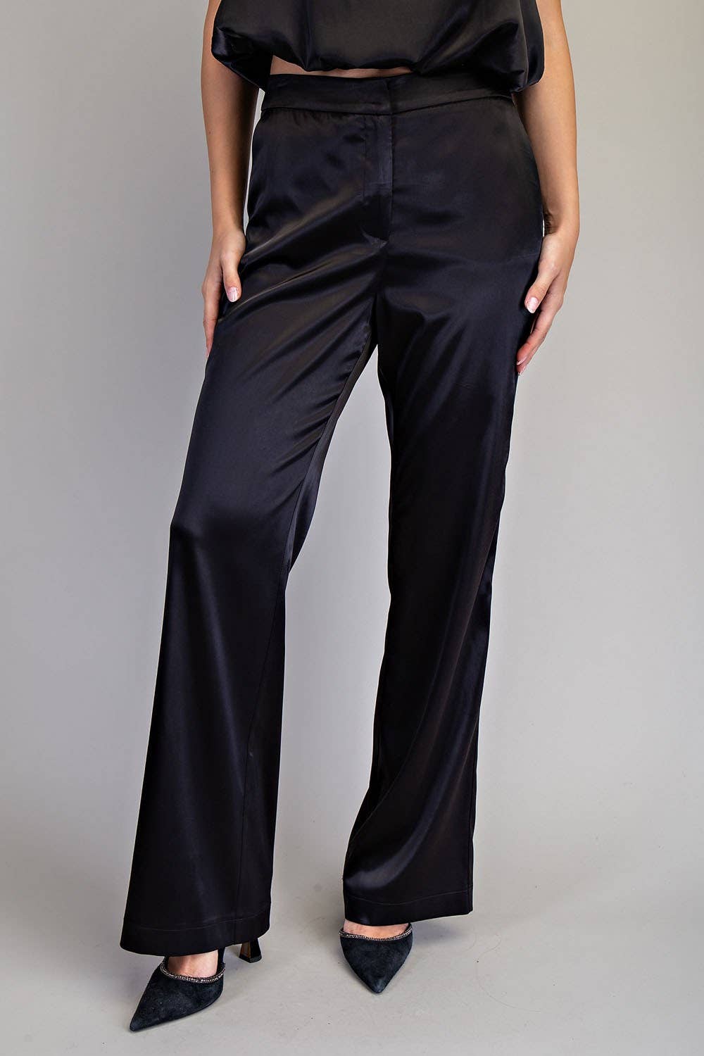 Satin Straight Leg Pants
