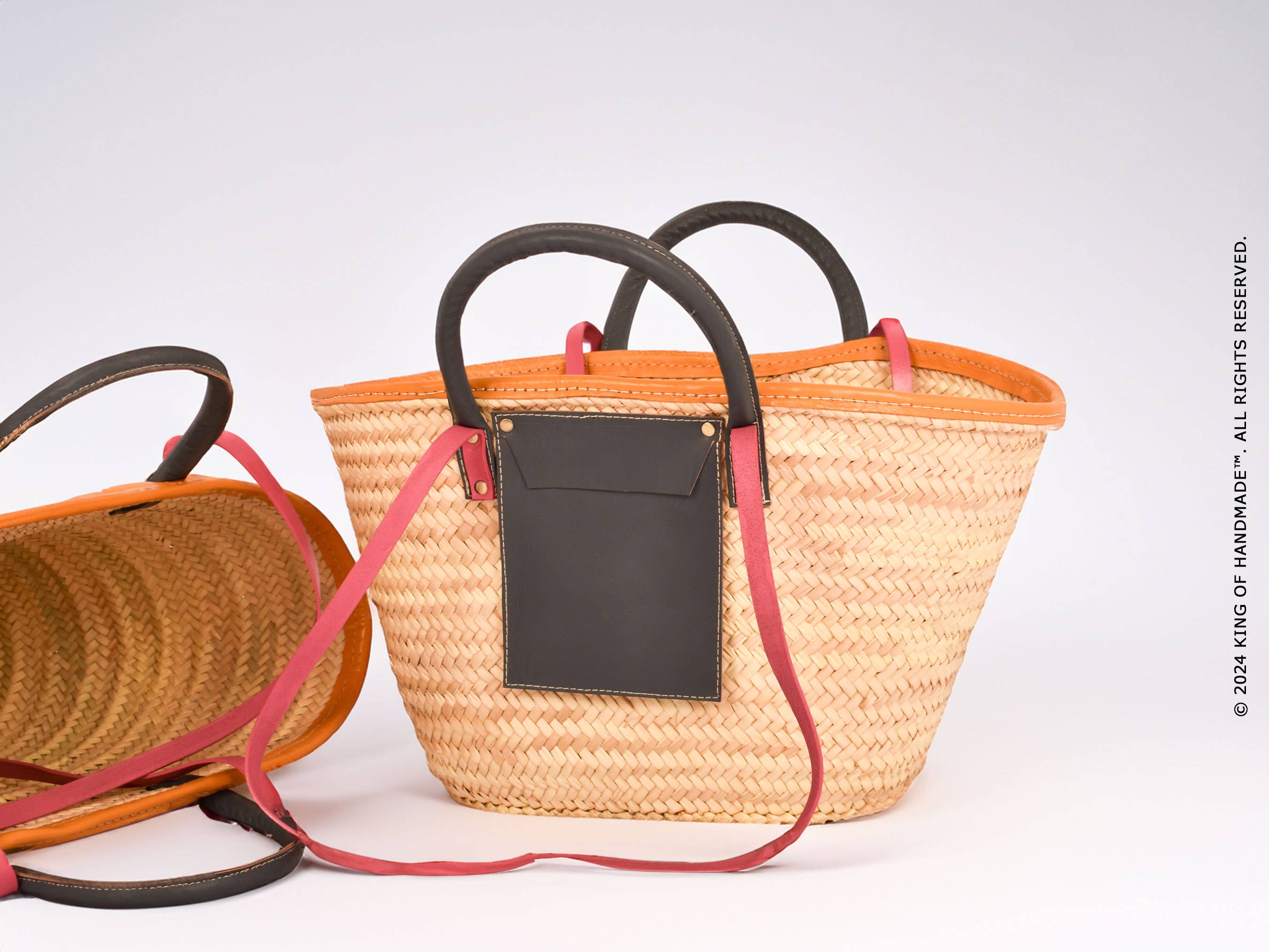 Woven Straw Shoulder Tote Bag