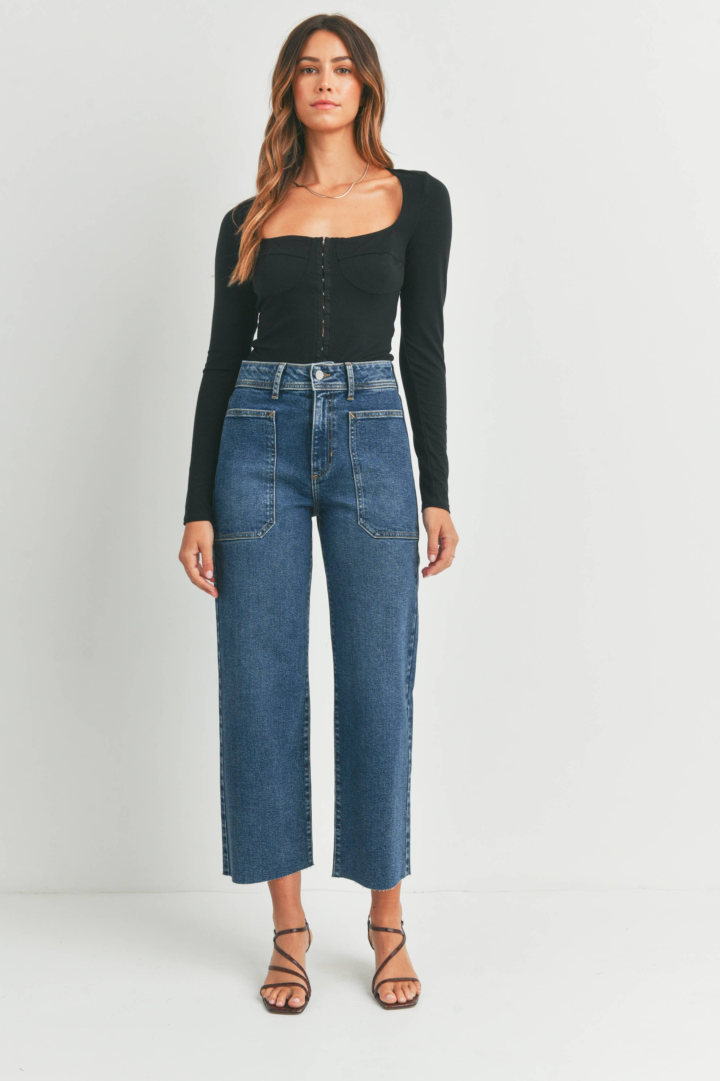 JBD Hi-Rise Utility Wide Leg Jean