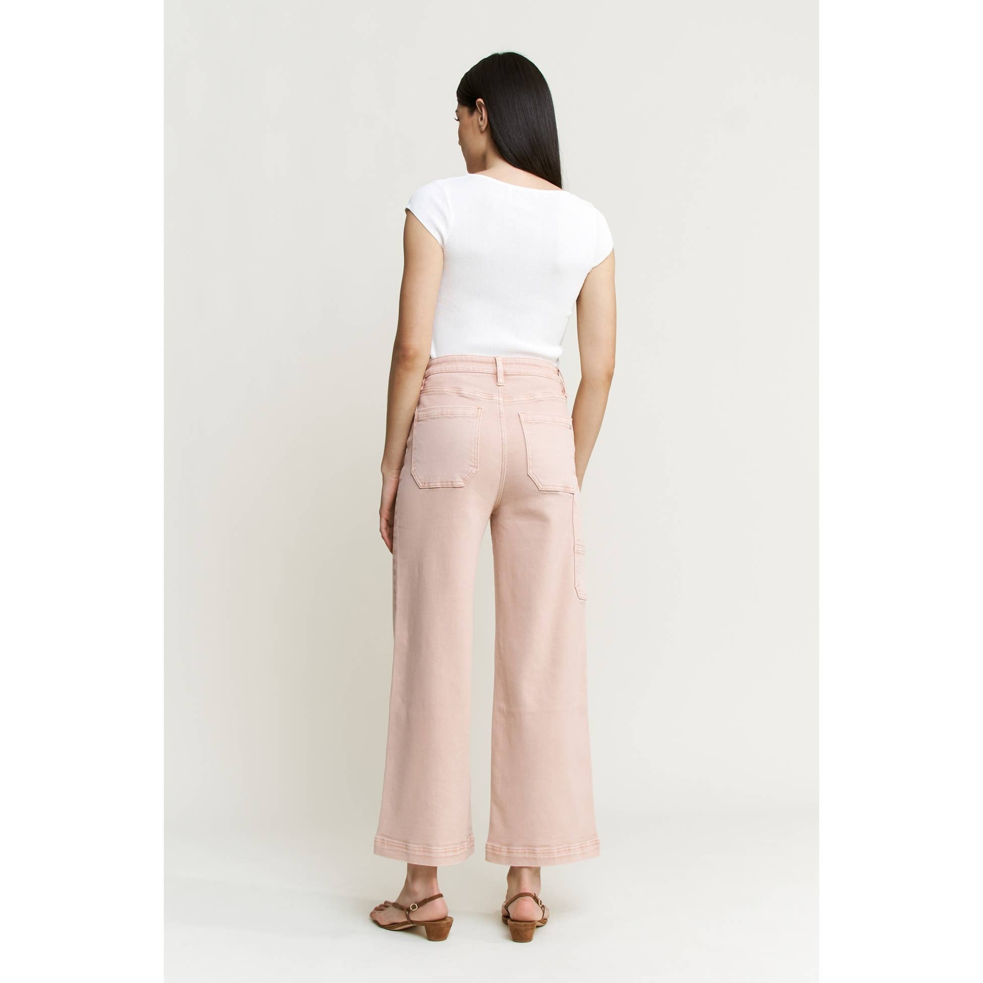 Super High Rise Wide Leg Cropped Utility Jean