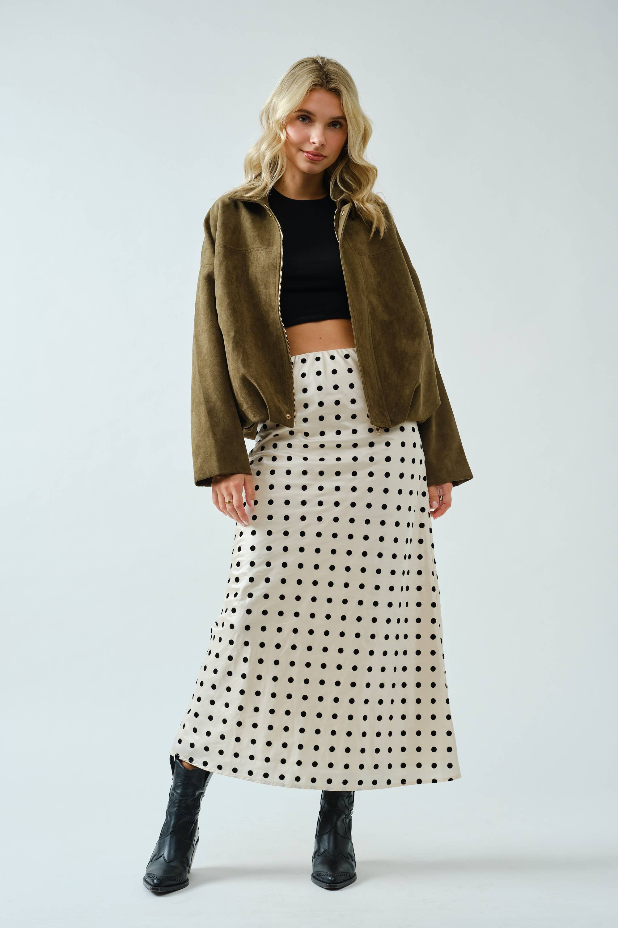 Suede Olive Bomber Jacket