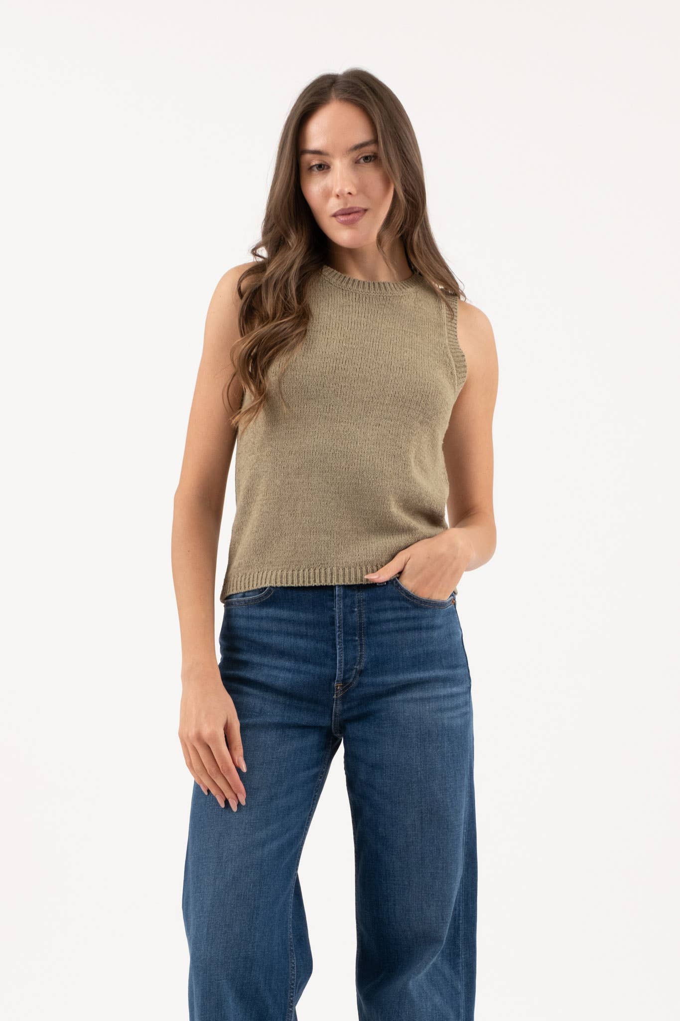 Knit Pullover Sweater Tank