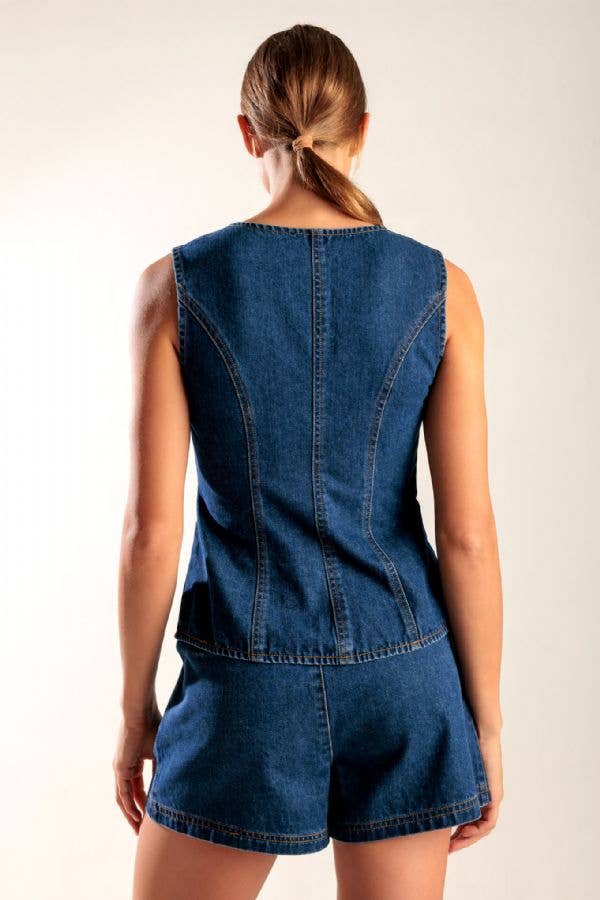 Dark Denim Vest