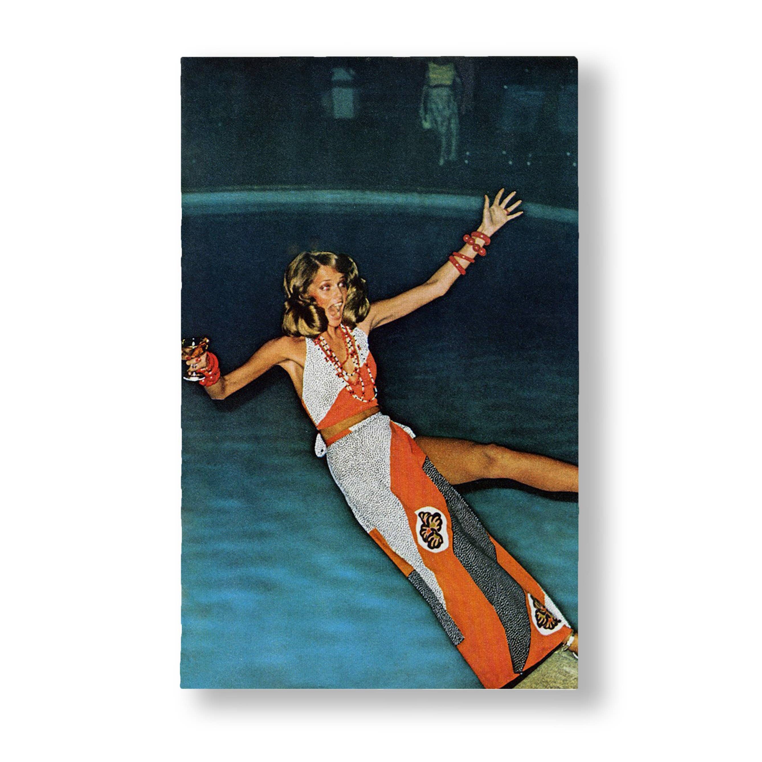 Vintage Pool Party Photo Wall Canvas front | MILK MONEY milkmoney.co | white elephant gift ideas, gift, mother's day gift ideas, white elephant gift, gift shops near me, cute home decor, cute wall art, dorm room art