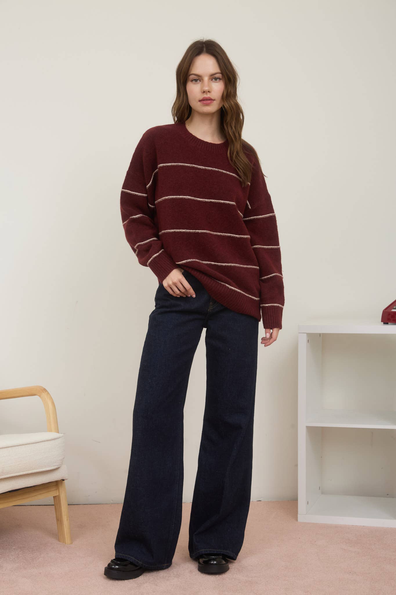 Cozy Striped Oversize Sweater