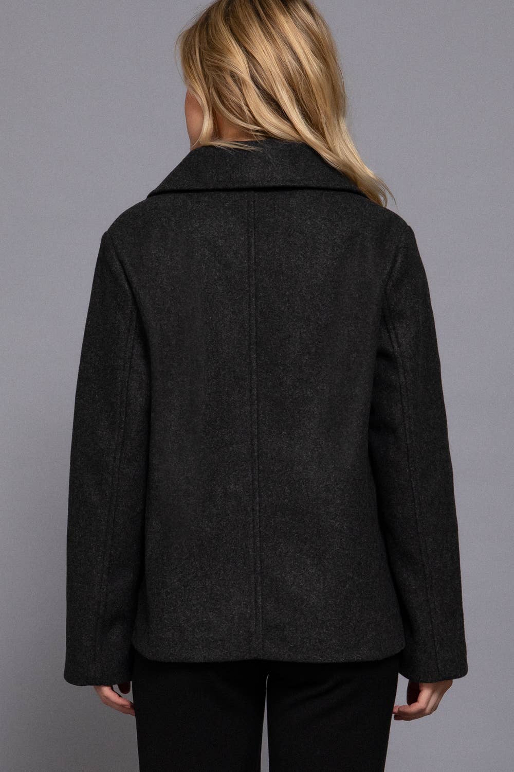 Short Double Breasted Peacoat