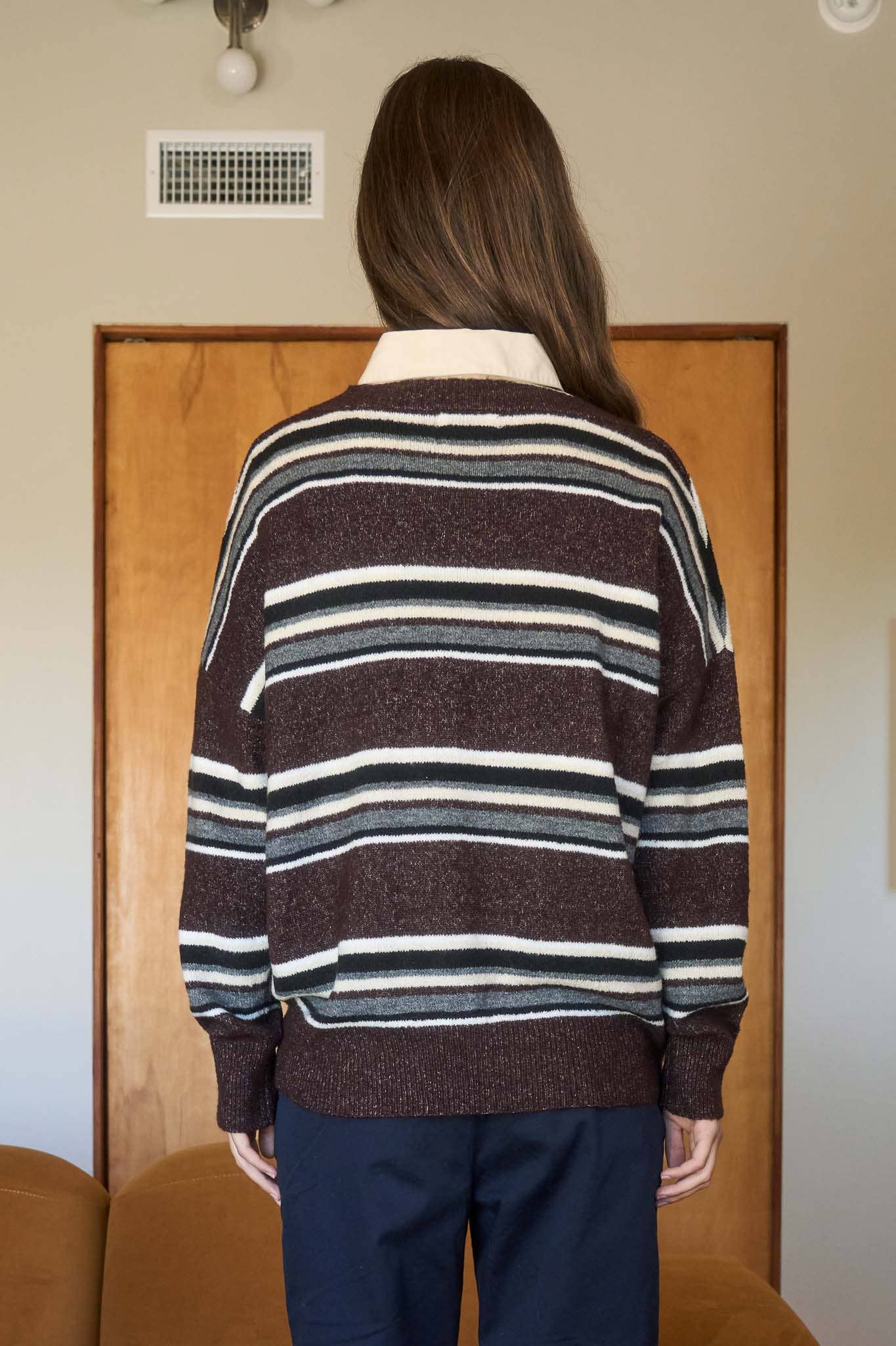 Stripe V-Neck Sweater
