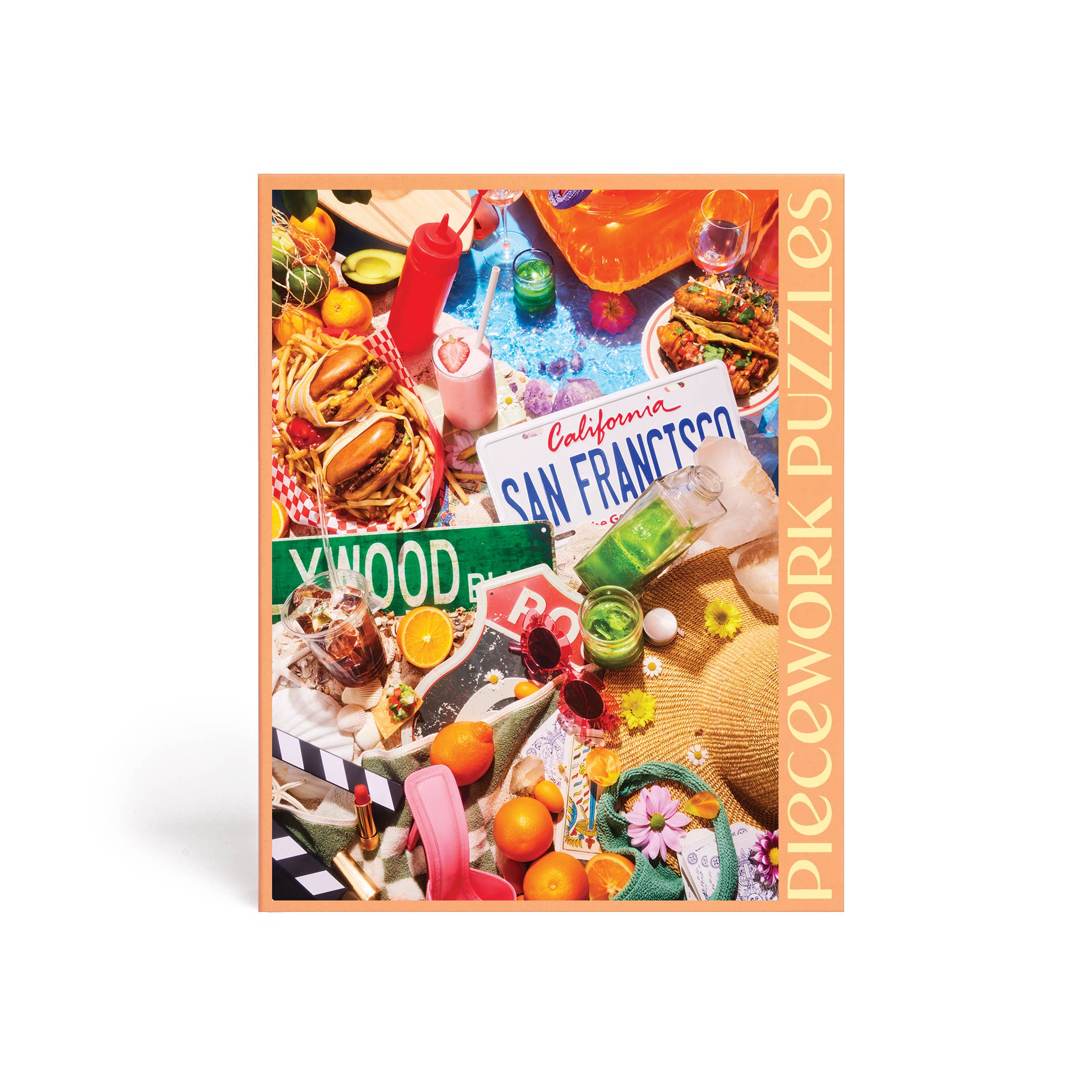 Piecework Puzzle I Love CA Jigsaw Puzzle back