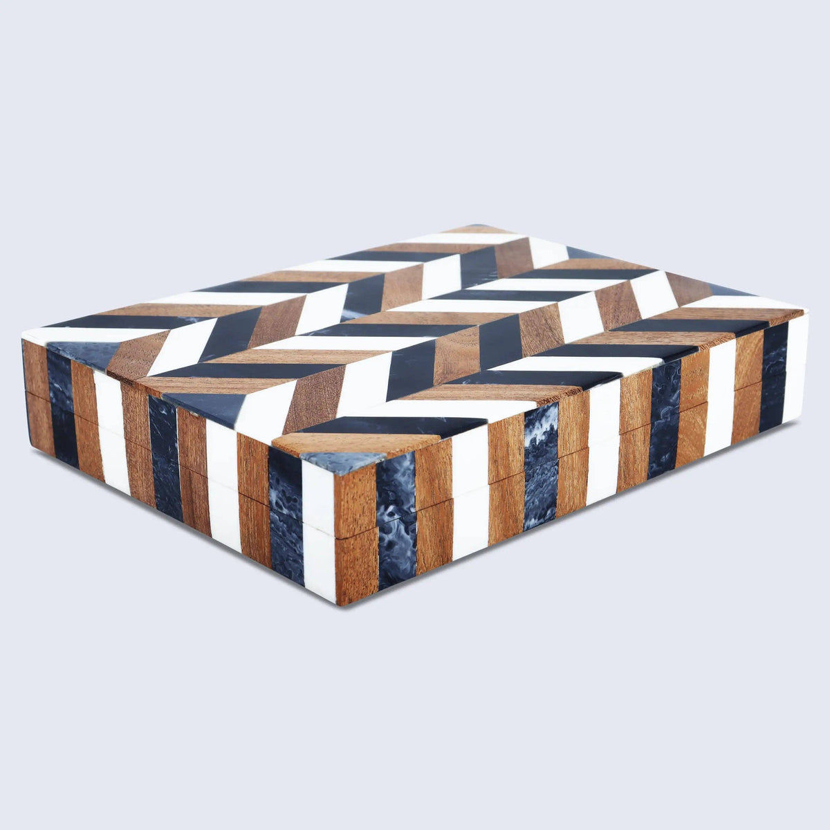 Brown Geometric Decorative Box Large