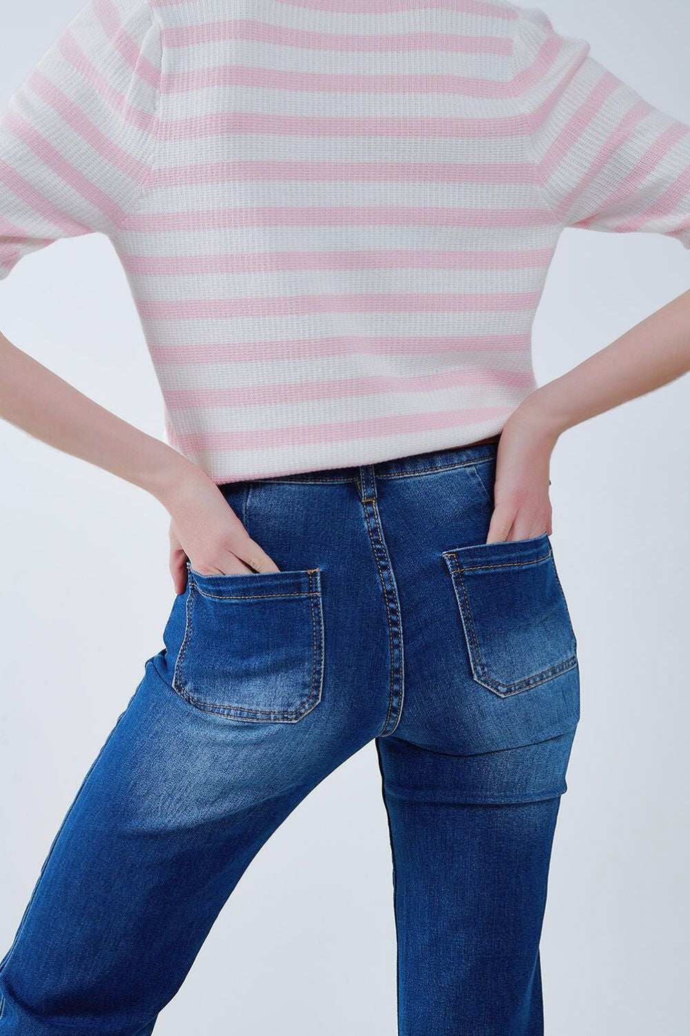 Flare Jeans w/ Front Pockets