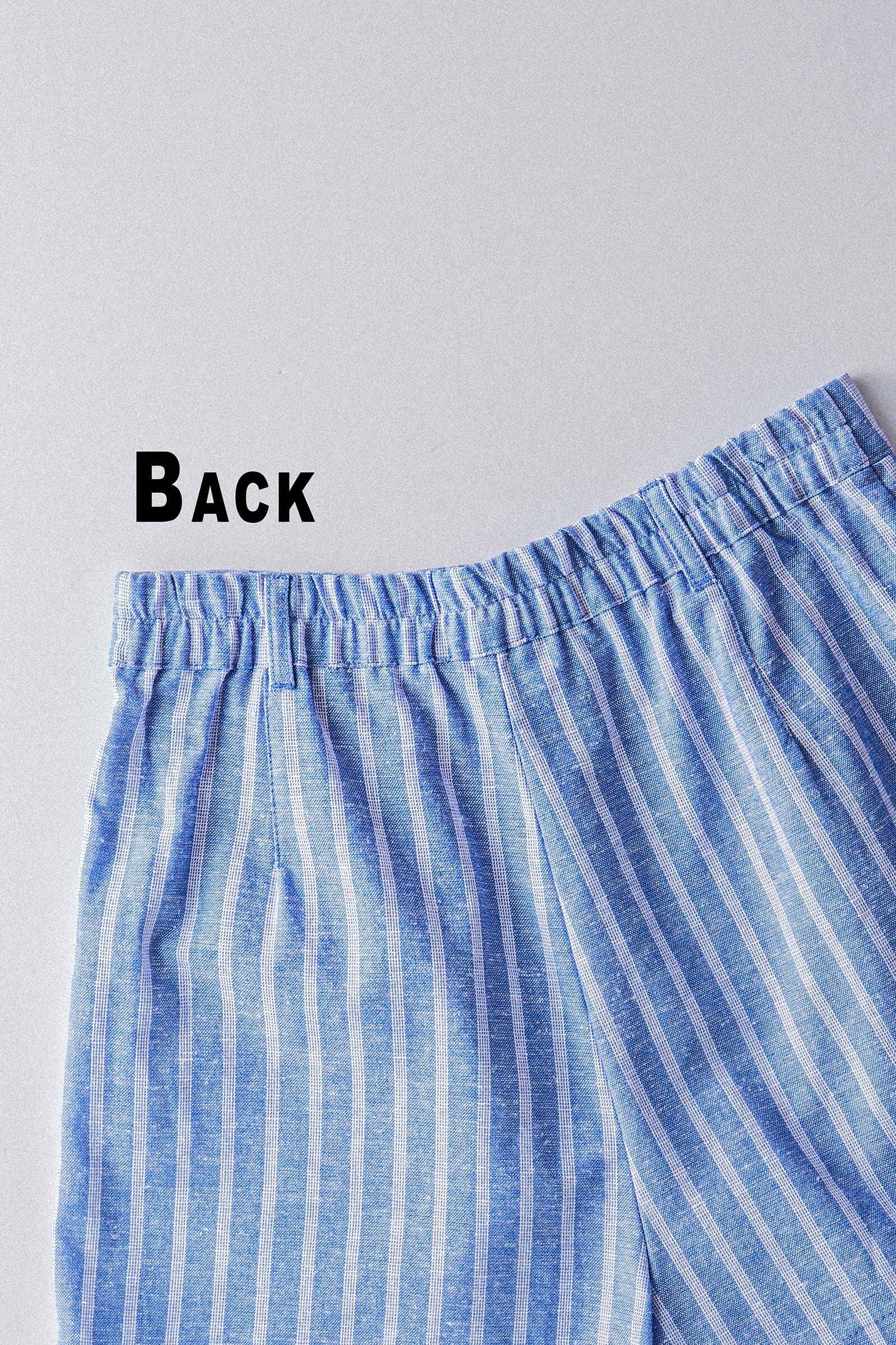 Coastal Linen Striped Shorts
