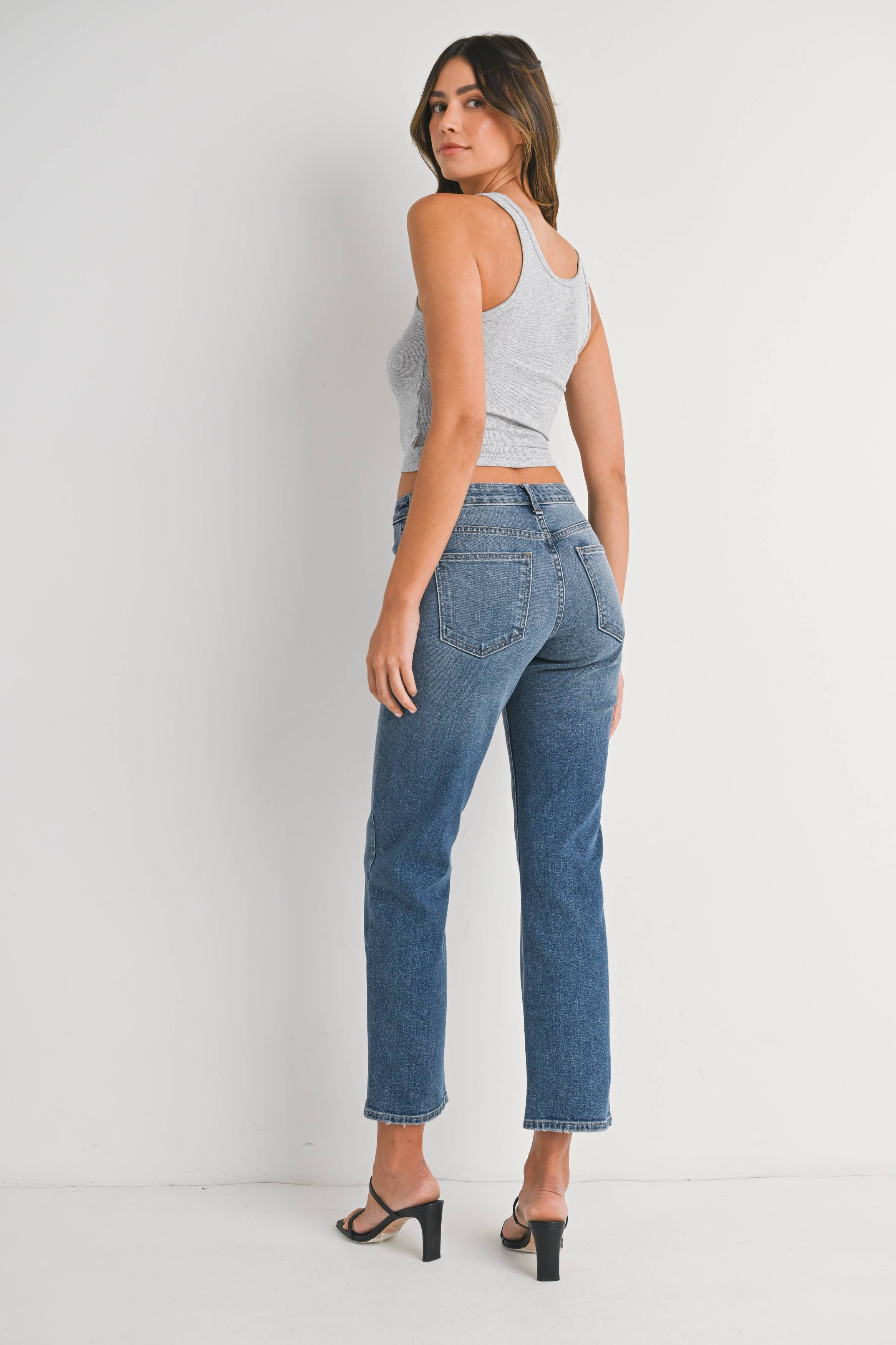 JBD Clean Mid Rise Straight Jean