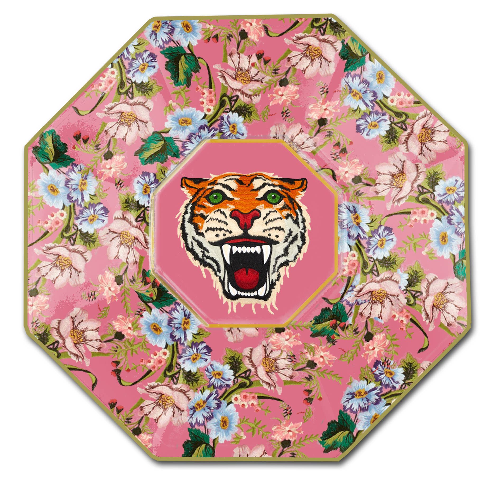 Pink Tiger Decoupage Glass Plate pink front | MILK MONEY milkmoney.co | Home decor online, Modern home decor, Luxury home furnishings, Best home decor, Home accessories for sale, Living room furniture sets, Kitchen decor ideas, Wall art for home, Bathroom accessories, Vintage home decor, Minimalist home decor