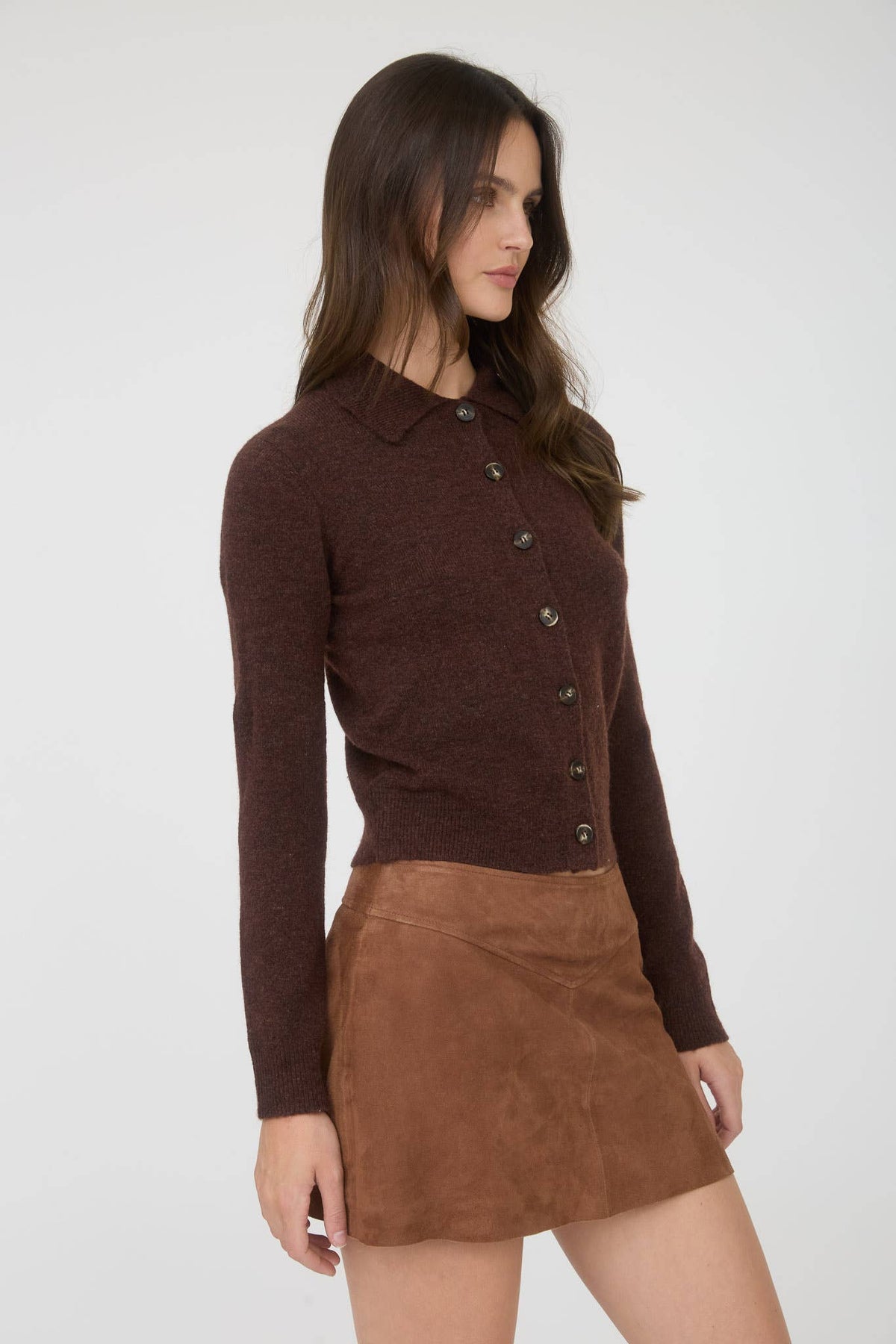 Collared Button Down Cardigan