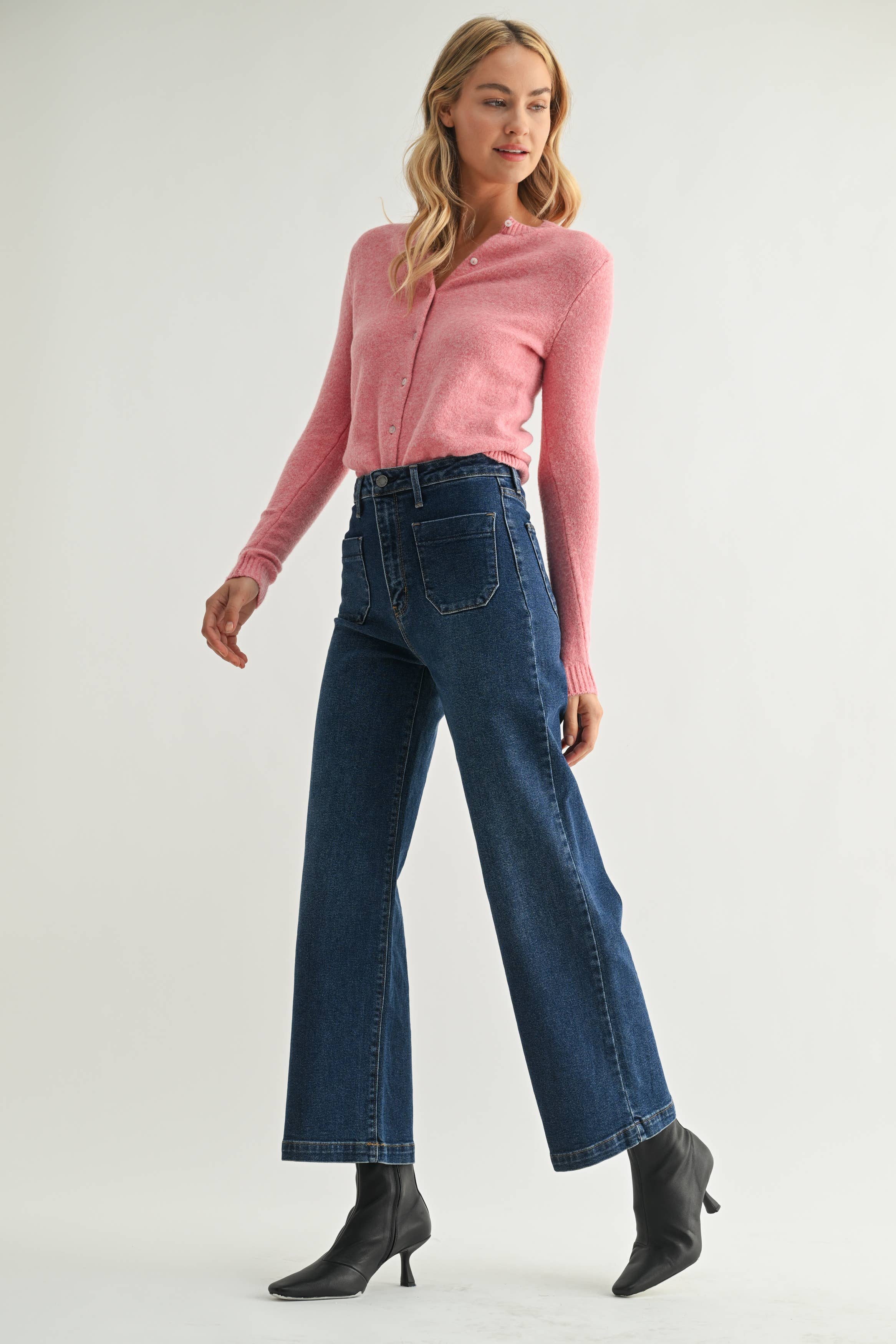 JBD Patch Pocket Wide Leg Jean