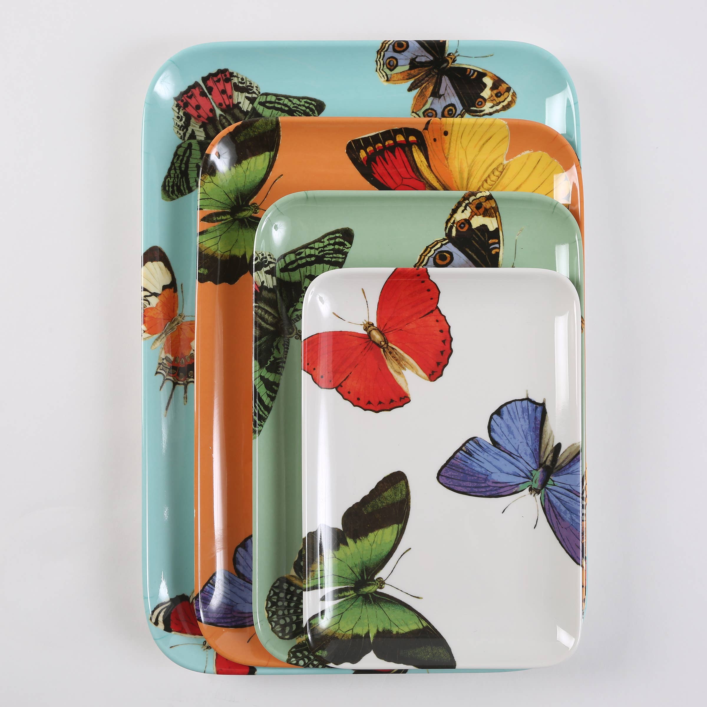 Metamorphosis Butterfly Rectangle Valet Tray Set front | MILK MONEY milkmoney.co | white elephant gift ideas, gift, mother's day gift ideas, white elephant gift, gift shops near me, cute home decor, mother's day gift, cute home accents, handmade in USA, elegant home decor