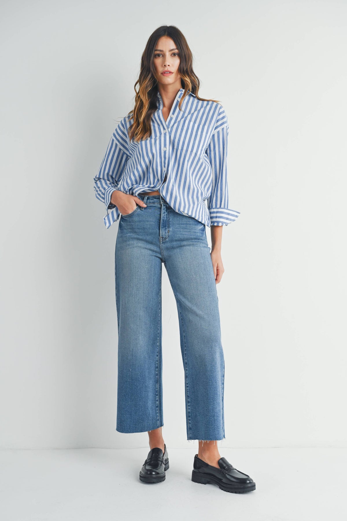 JBD Scissor Cut Wide Leg Jean