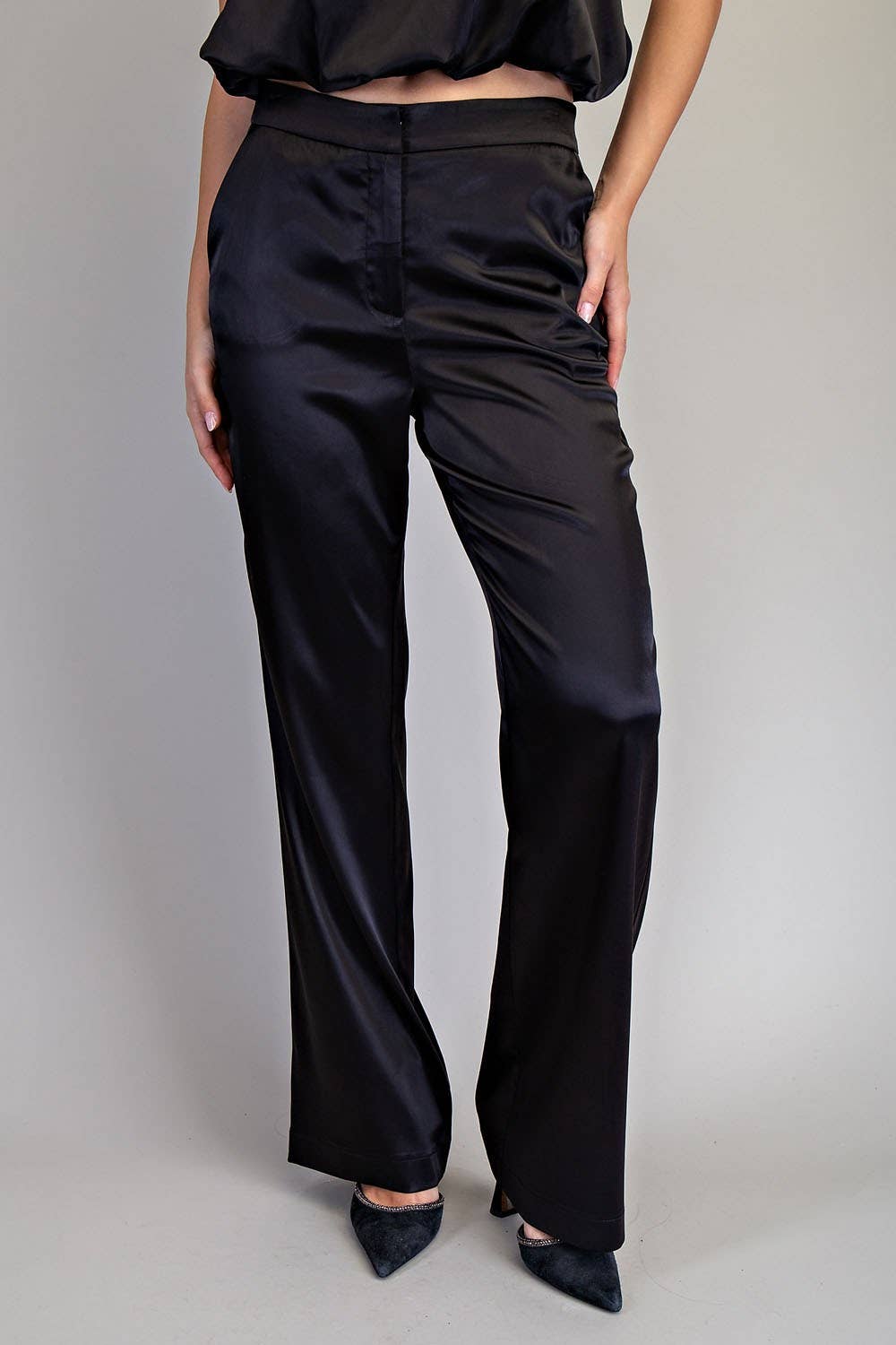 Satin Straight Leg Pants