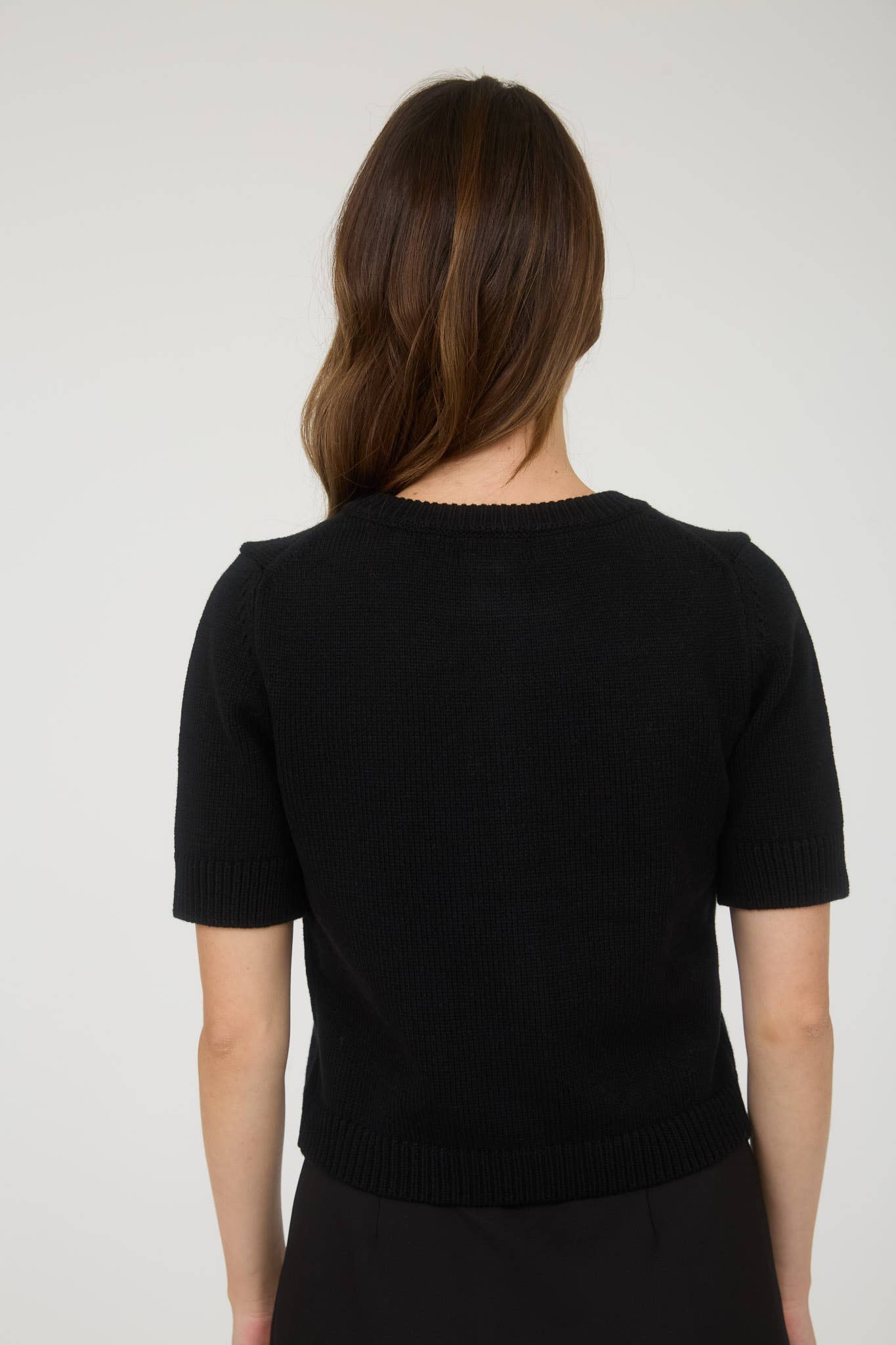 Short Sleeve Button Down Cardigan