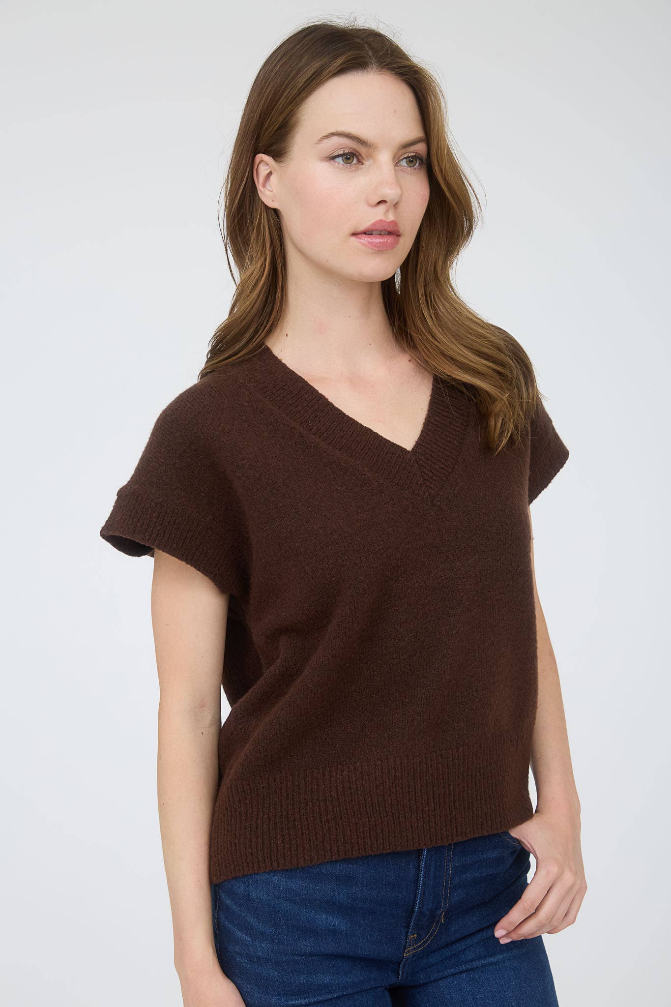 Cozy V-Neck Sleeveless Sweater