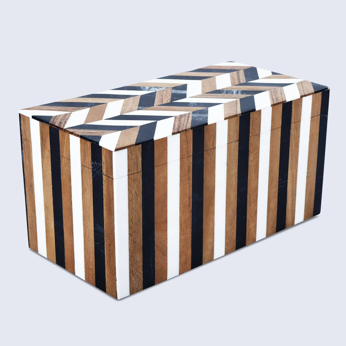 Brown Geometric Decorative Box Large