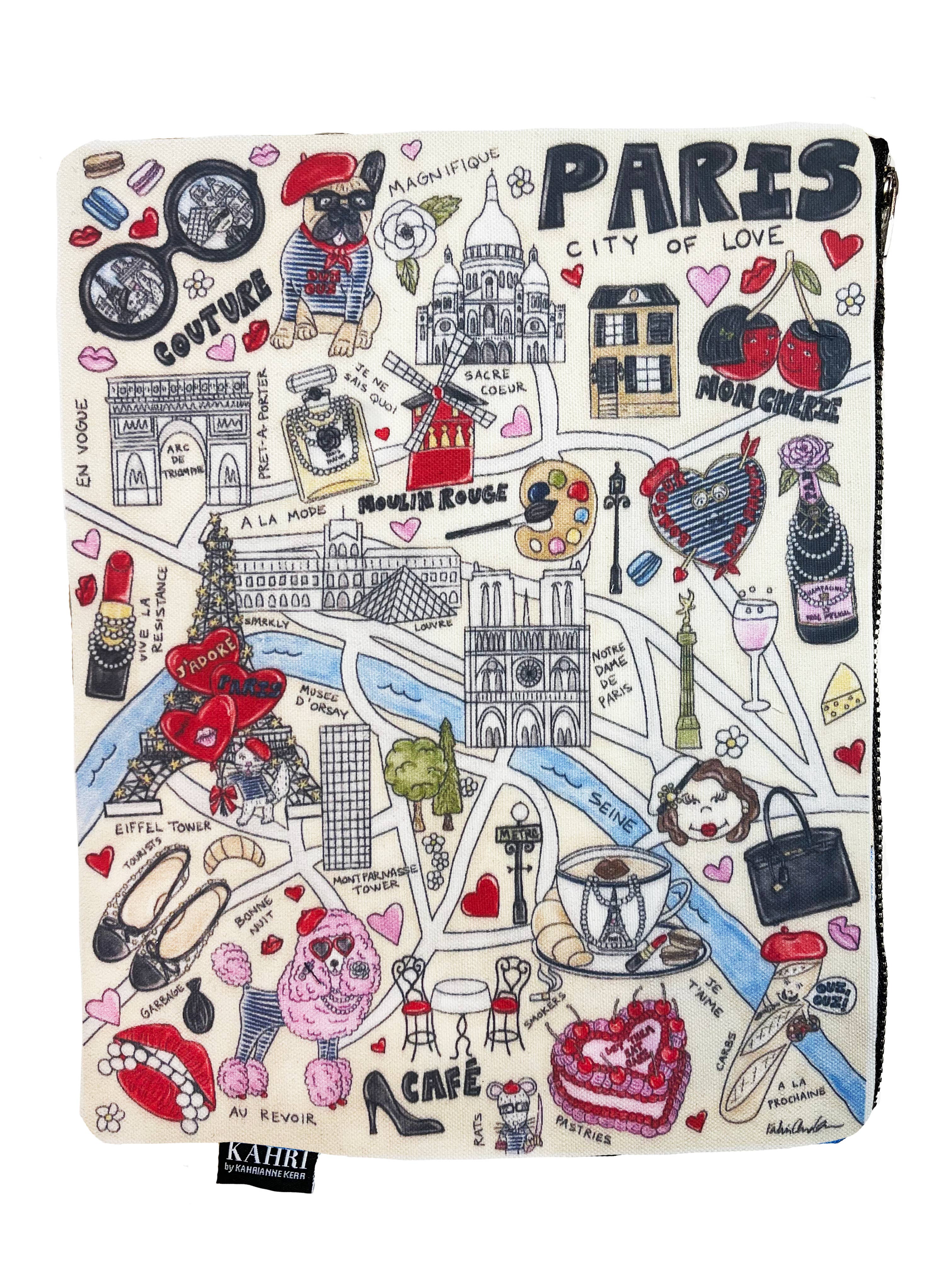 Paris Map Clutch