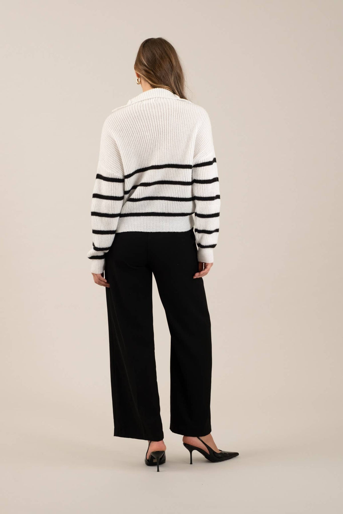 Hi-Waist Wide Leg Pleated Dress Pants