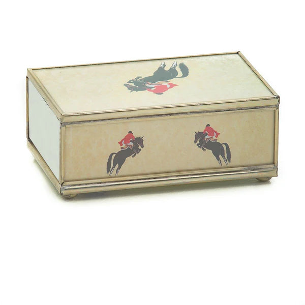 Jumping Horse Glass Matchbox Cover