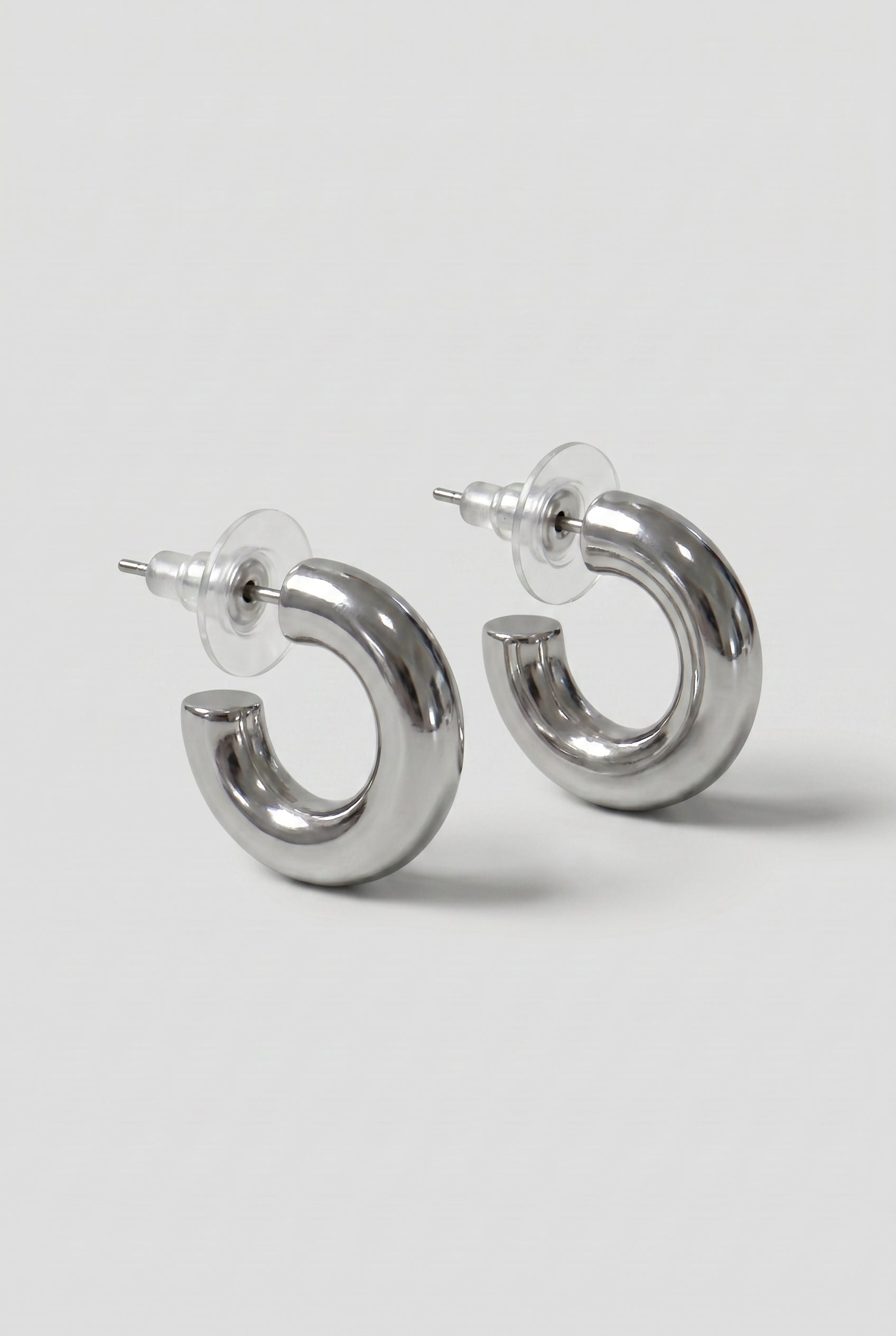 Simple Silver Hoops