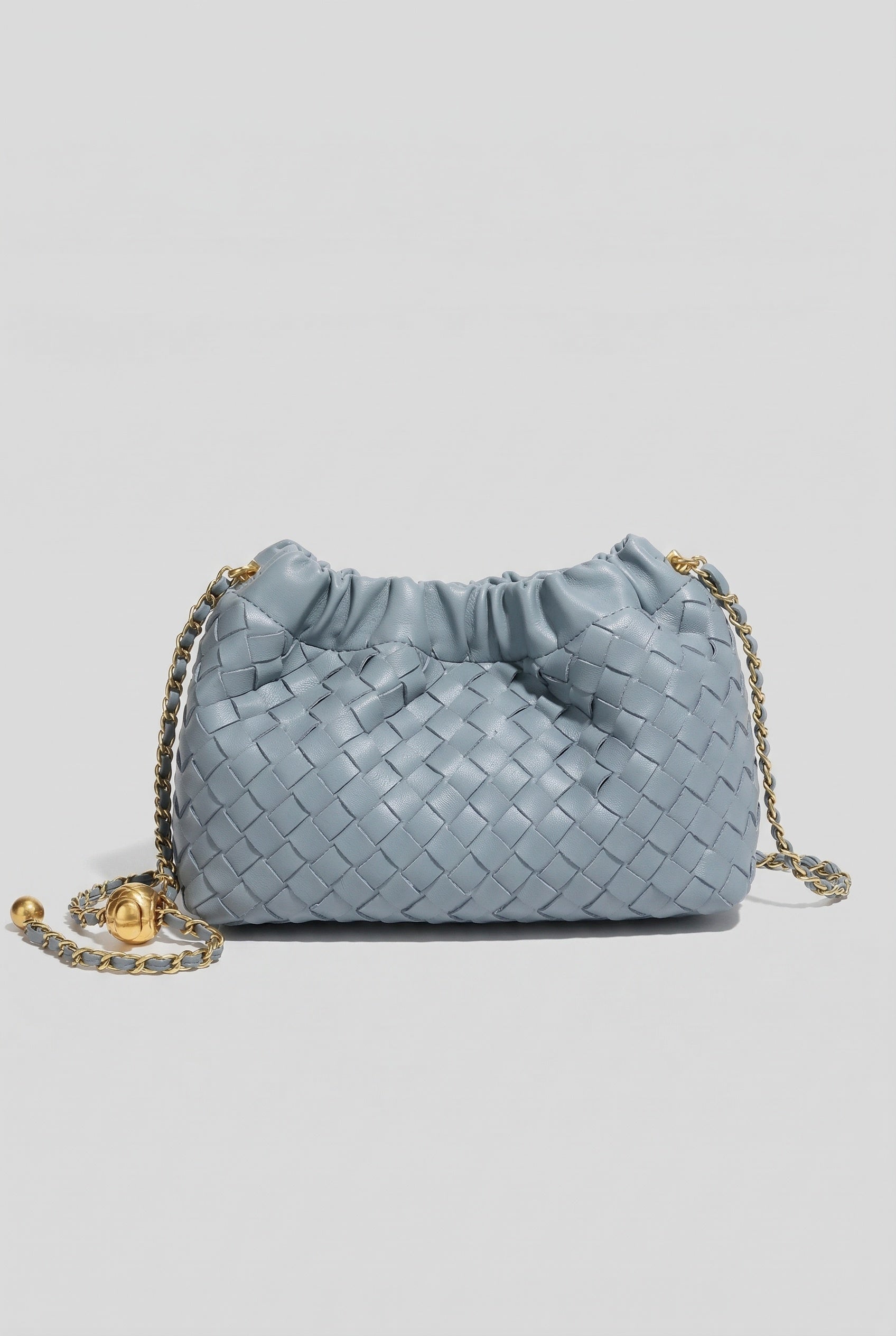 Faux Leather Woven Bag