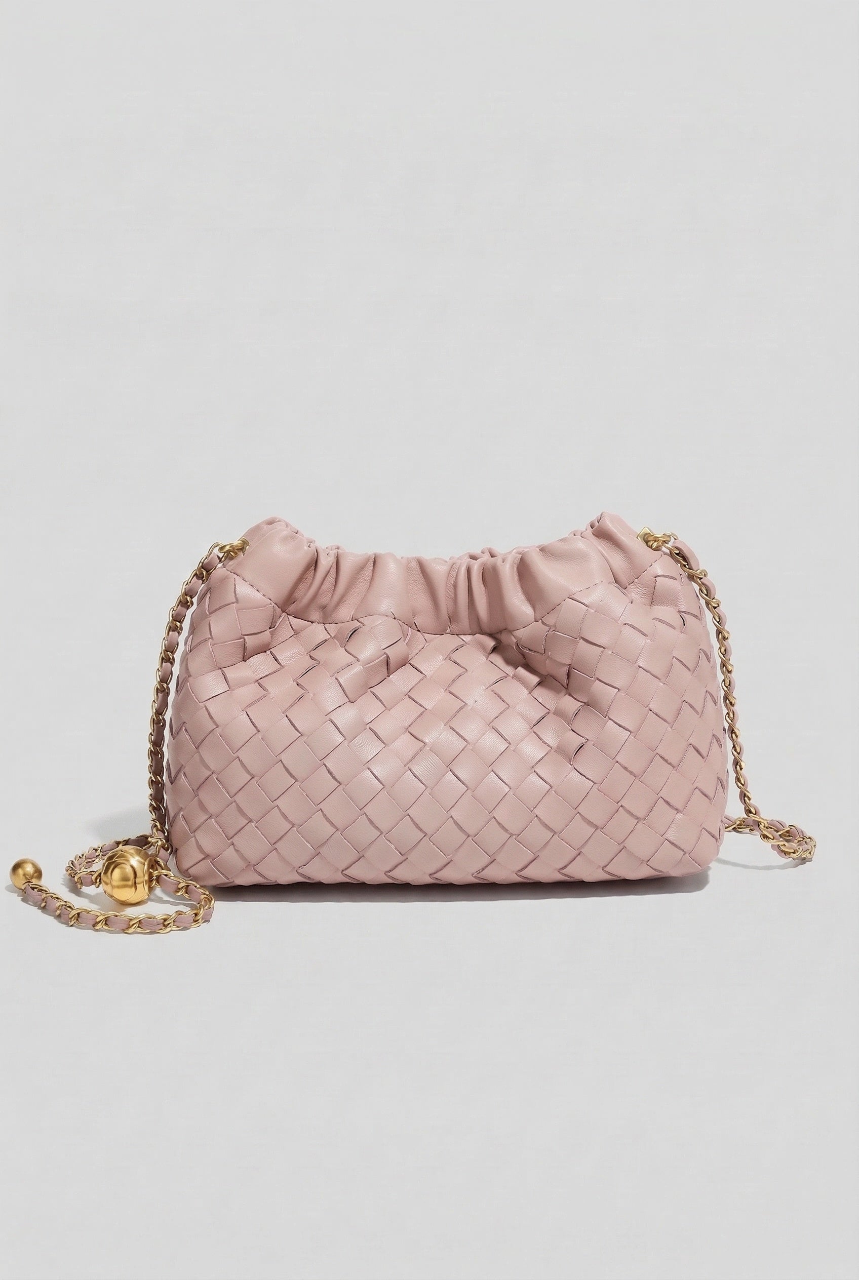 Faux Leather Woven Bag