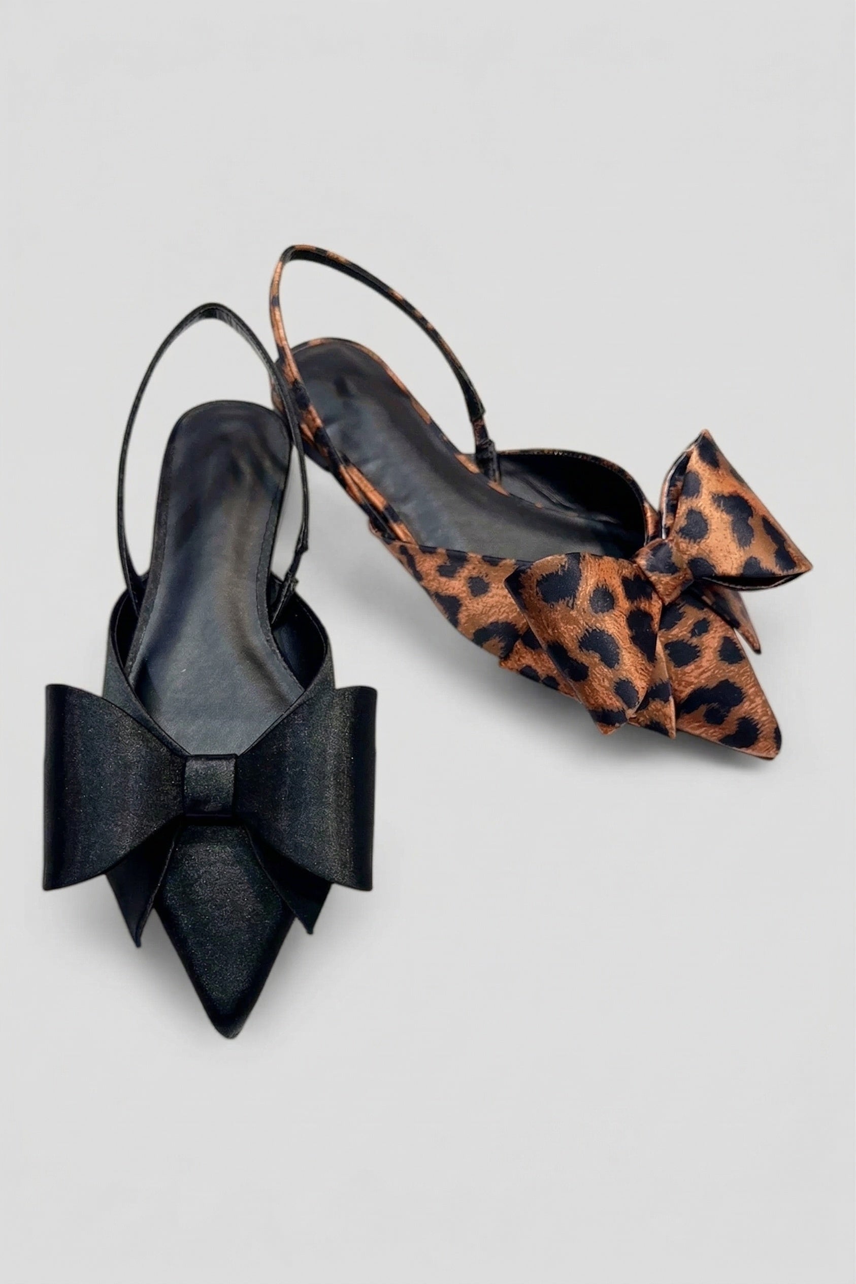 Satin Bow Slingback Flat