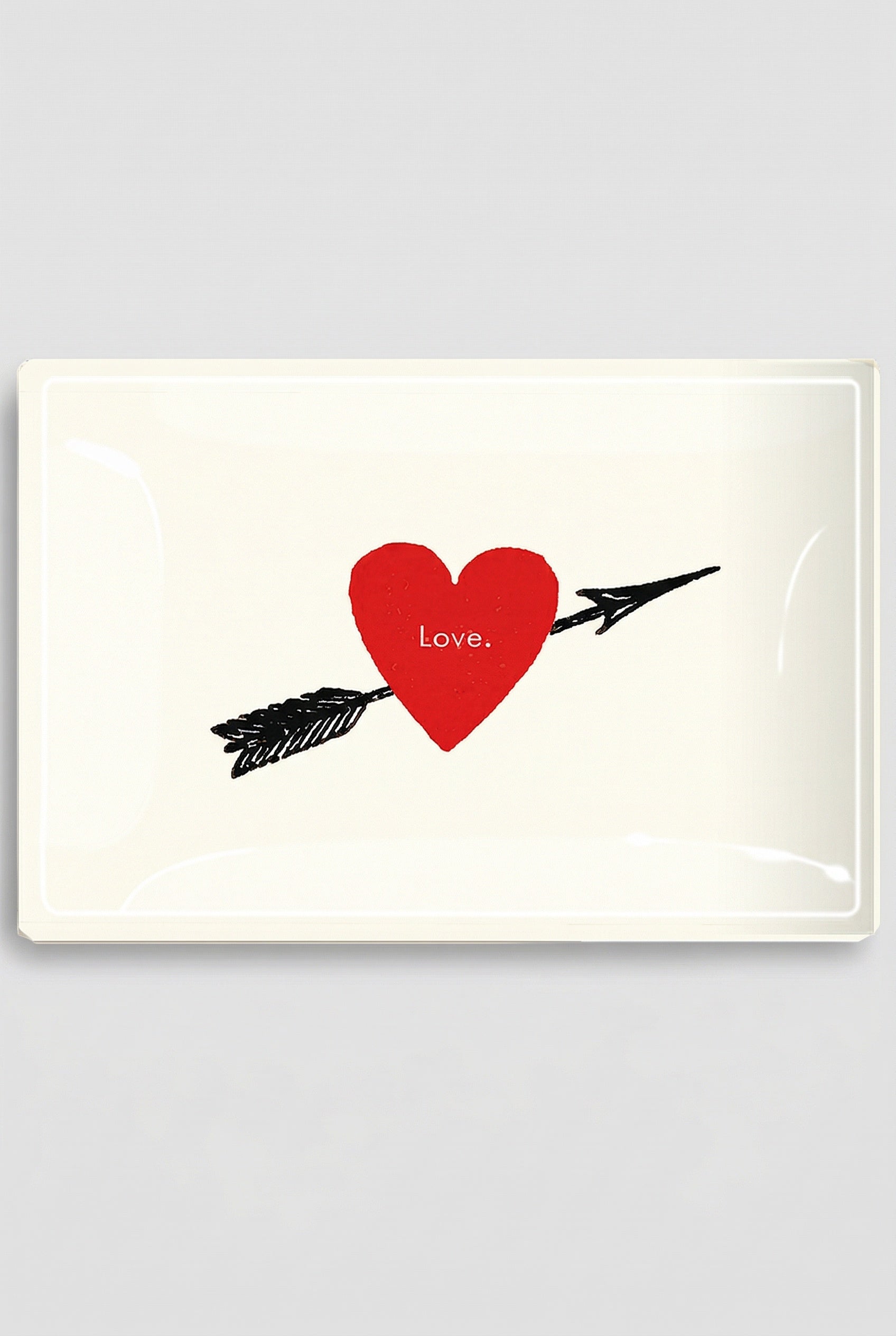 Love Always. Decoupage Glass Tray