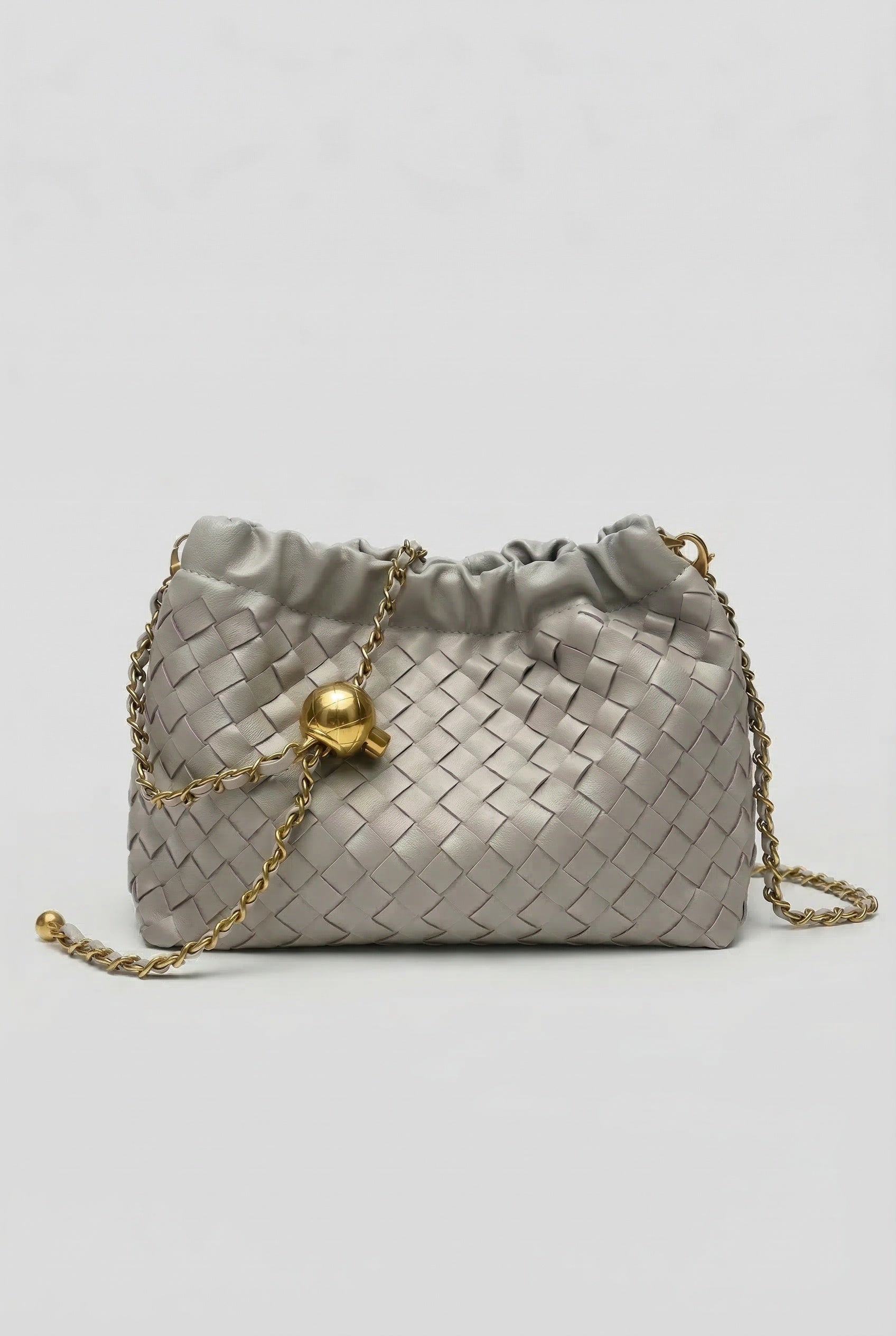 Faux Leather Woven Bag