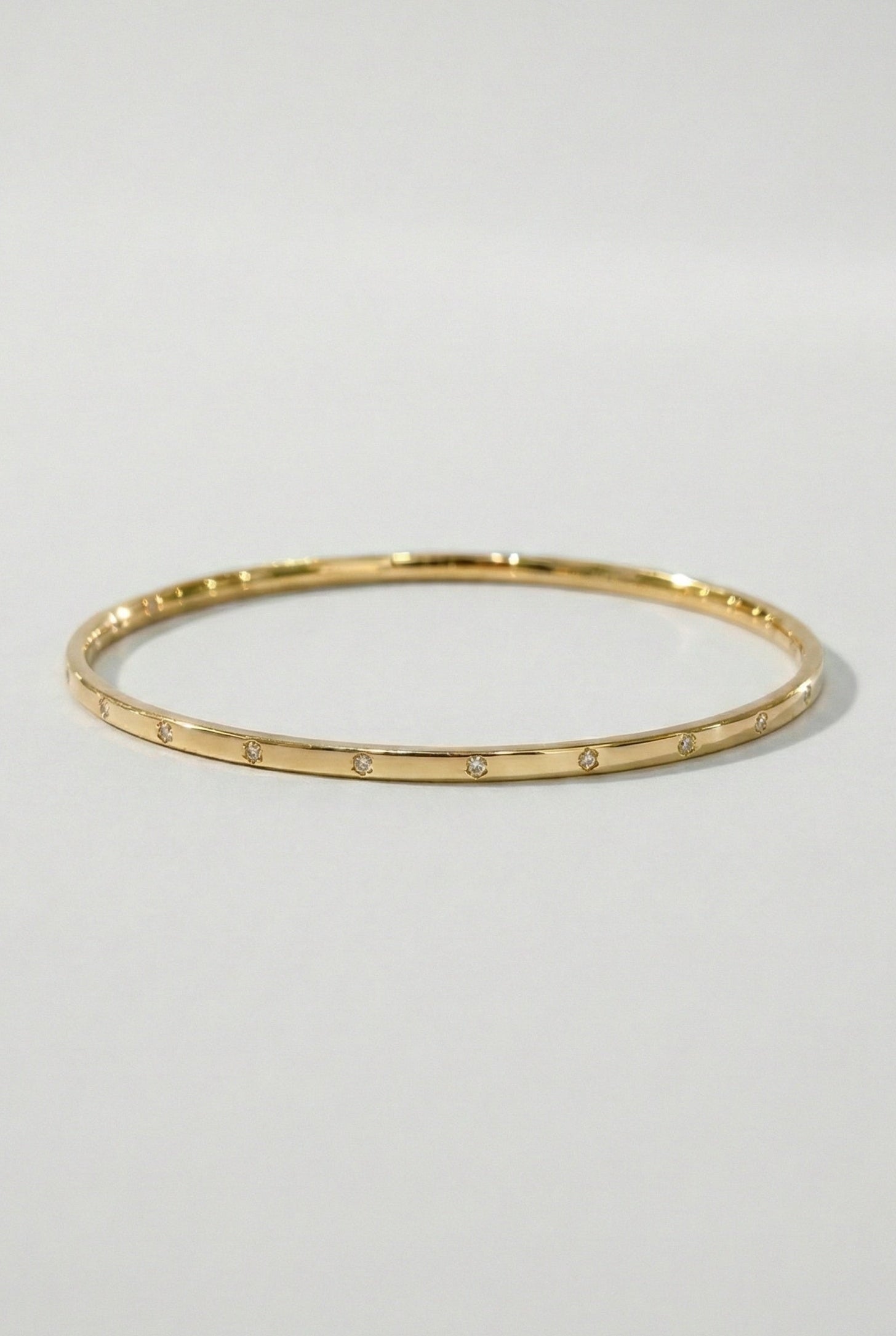 Gold Diamond-Accent Bangle