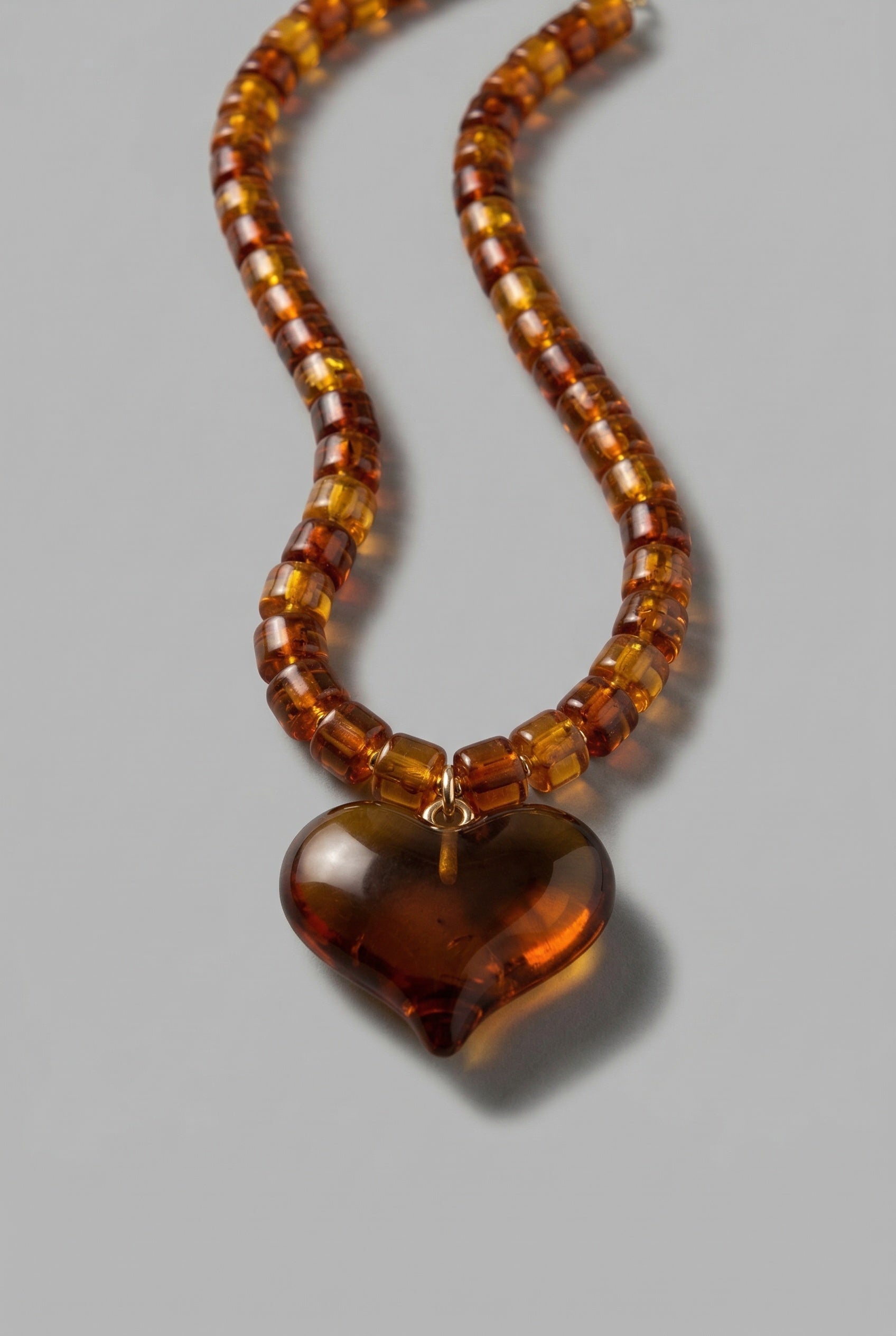 Glass Heart Beaded Necklace