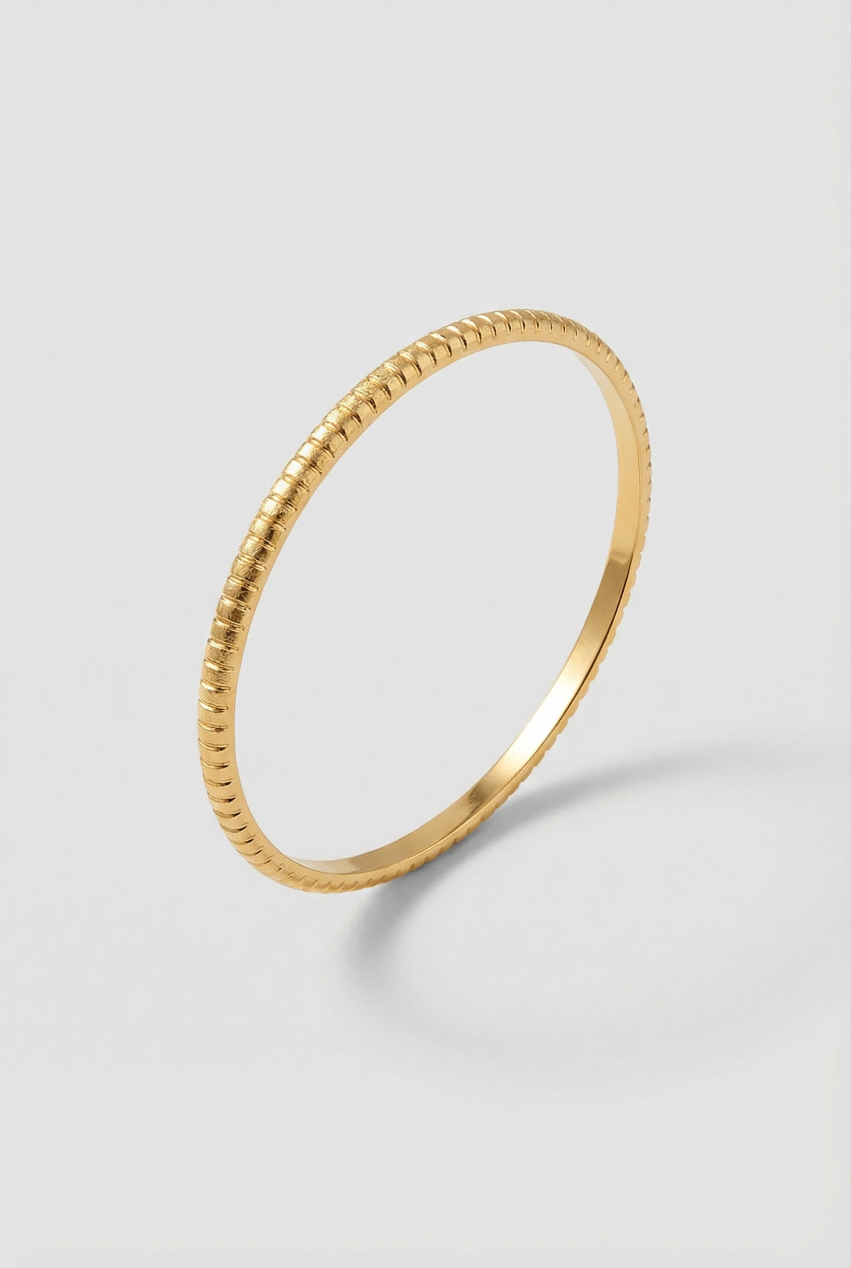 Textured Gold Band Bangle