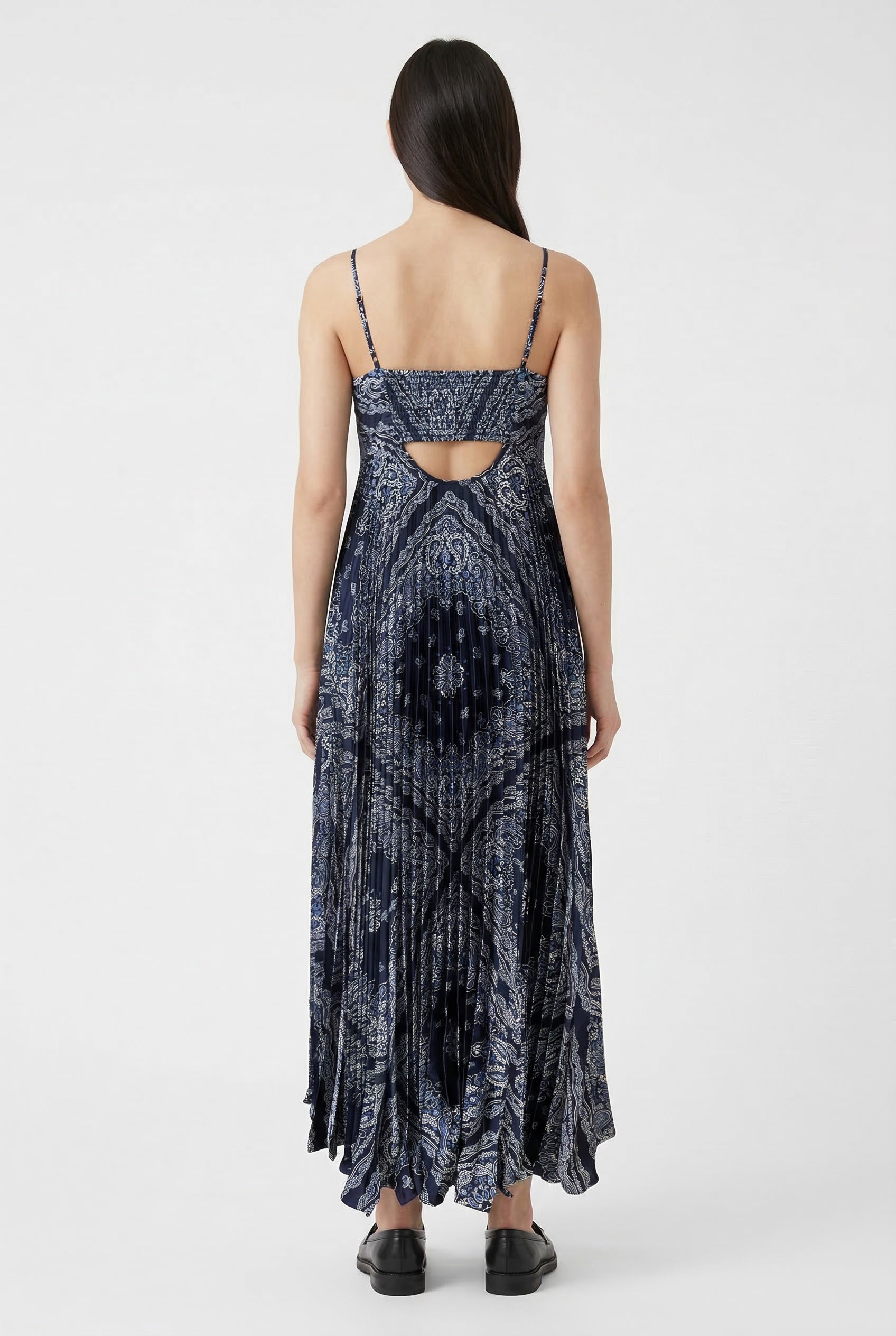 Bandana Print Pleated Dress