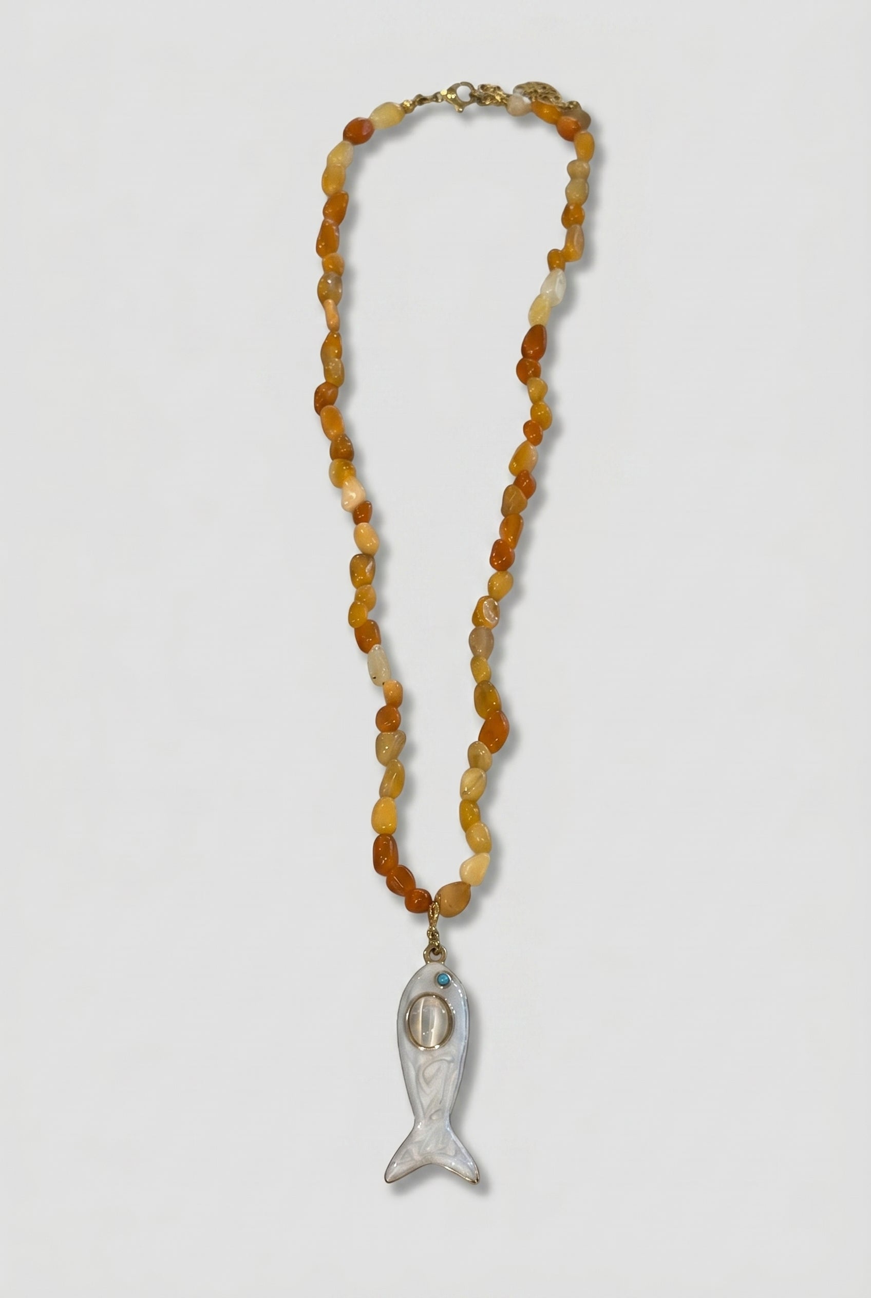 Colorful Beaded Fish Necklace