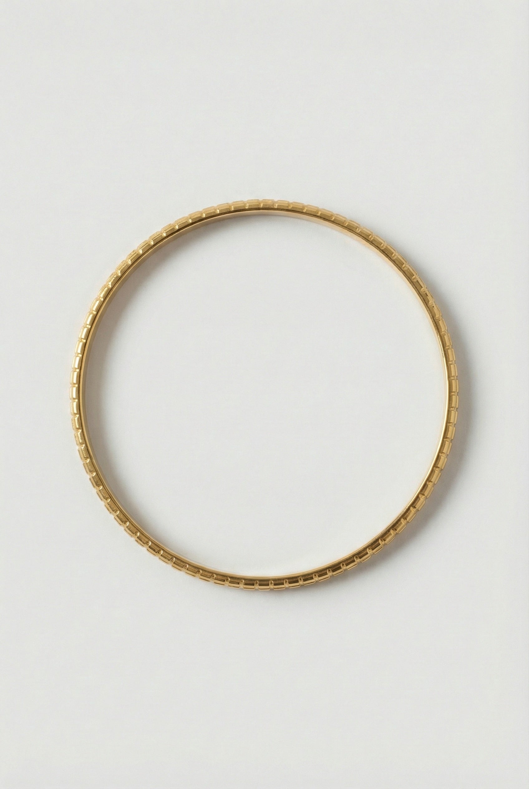 Textured Gold Band Bangle