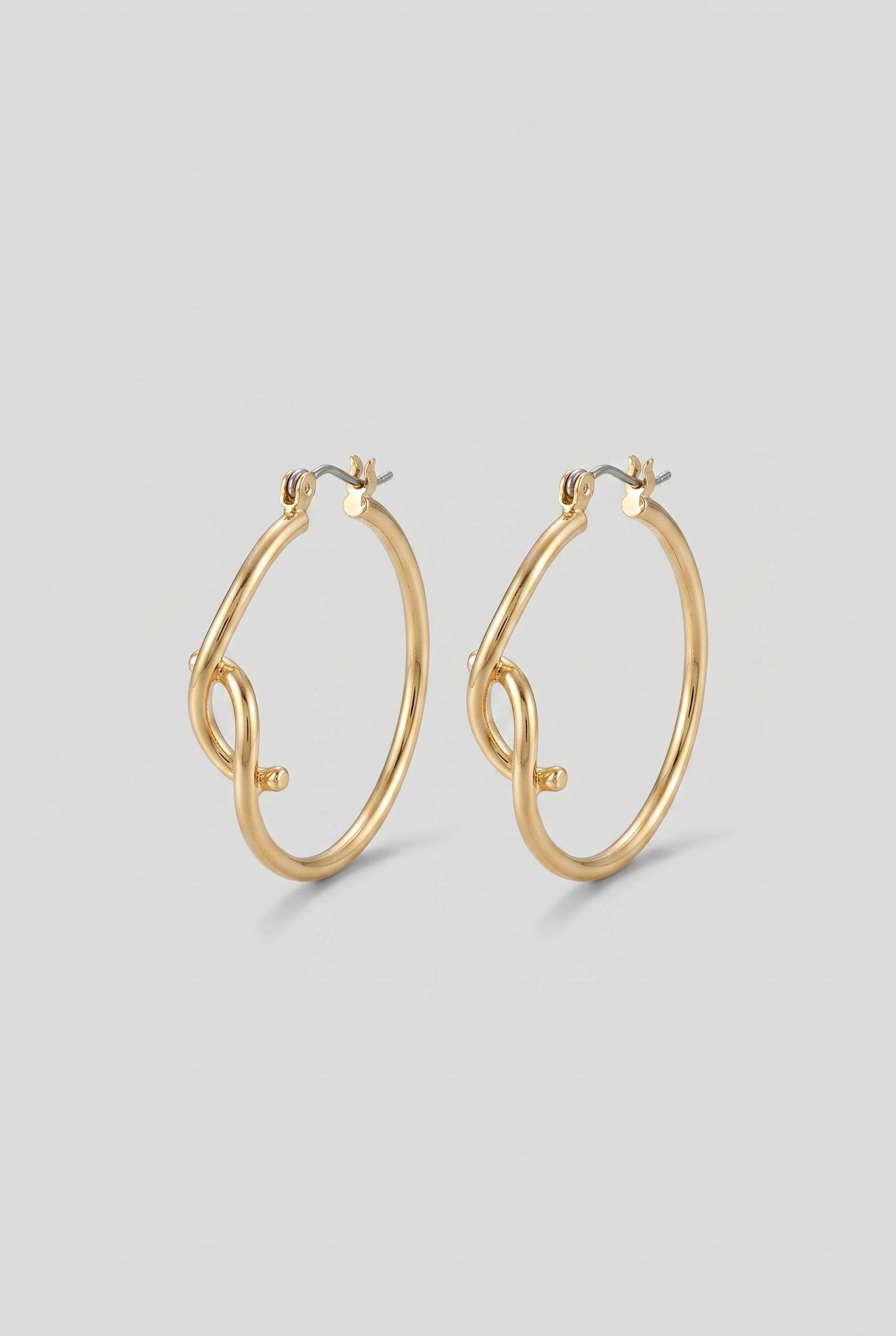 Thin Twist Hoop Earrings